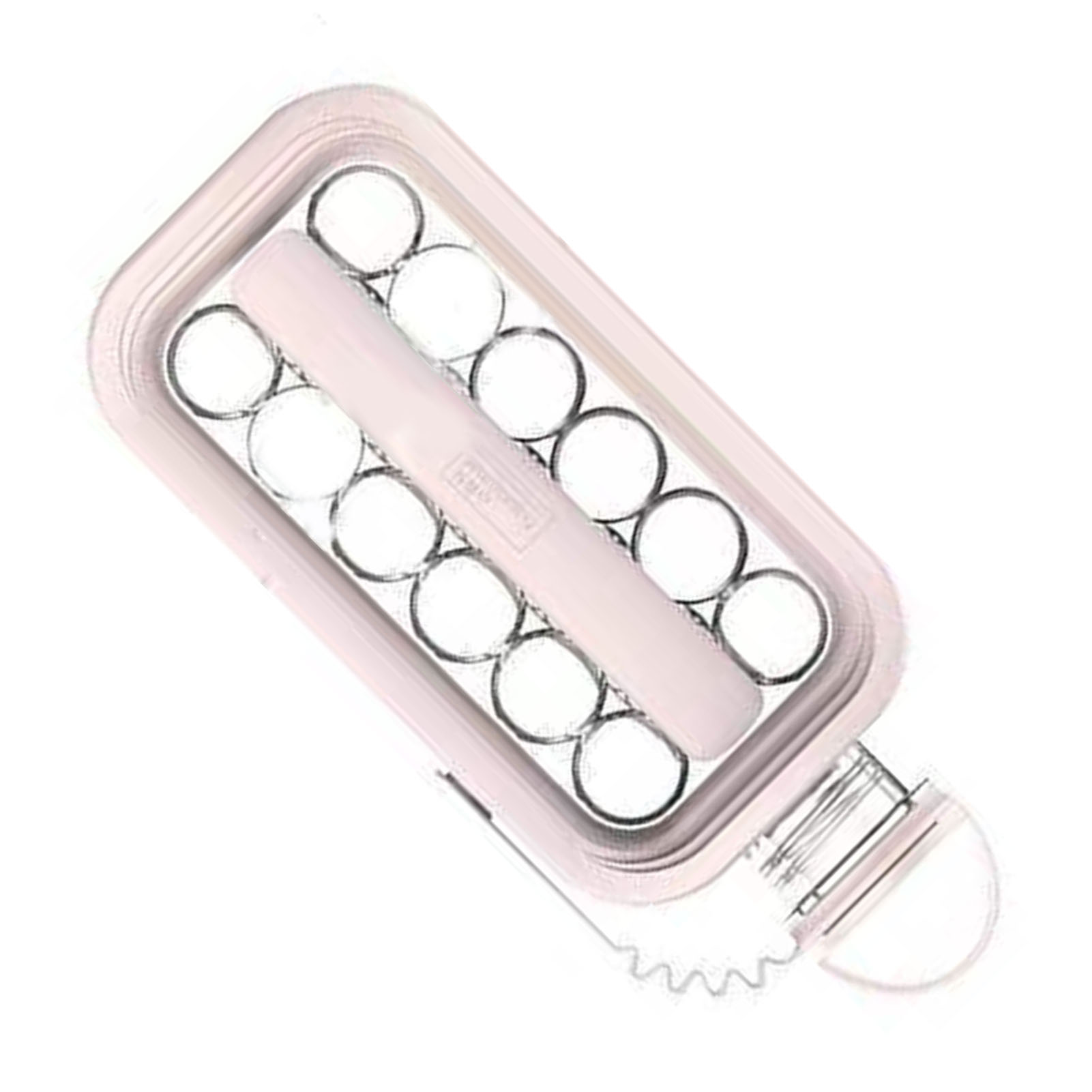 Eiscrusher-maschine, Tragbarer, Zusammenklappbarer Eisbereiter, 2-in-1-wasserflasche Und Eiswürfelform, Eiswürfel- Und Kugeleiswürfelform Mit Deckel, Schnellgefriergerät, Rosa Eiswürfelform.