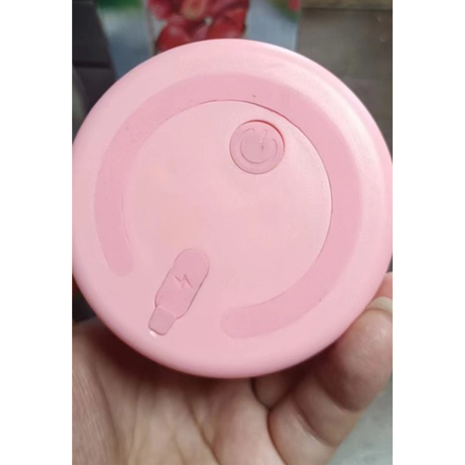 Elektrischer Zitrusentsafterbecher In Rosa, Hübscher Manueller Zitrusentsafterbecher Für Weinflaschen, Kleiner Tragbarer, Wiederaufladbarer Zitrusentsafterbecher Mit 6 Klingen.