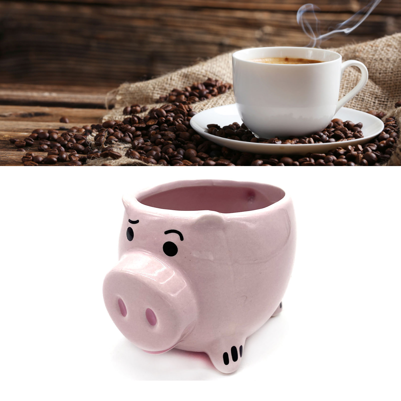 Kreativer 3d-keramikbecher Mit Schweinchen, Rosa Schweinchen, Niedlicher Schweinchen-kaffeebecher, Mädchenhafter Stil