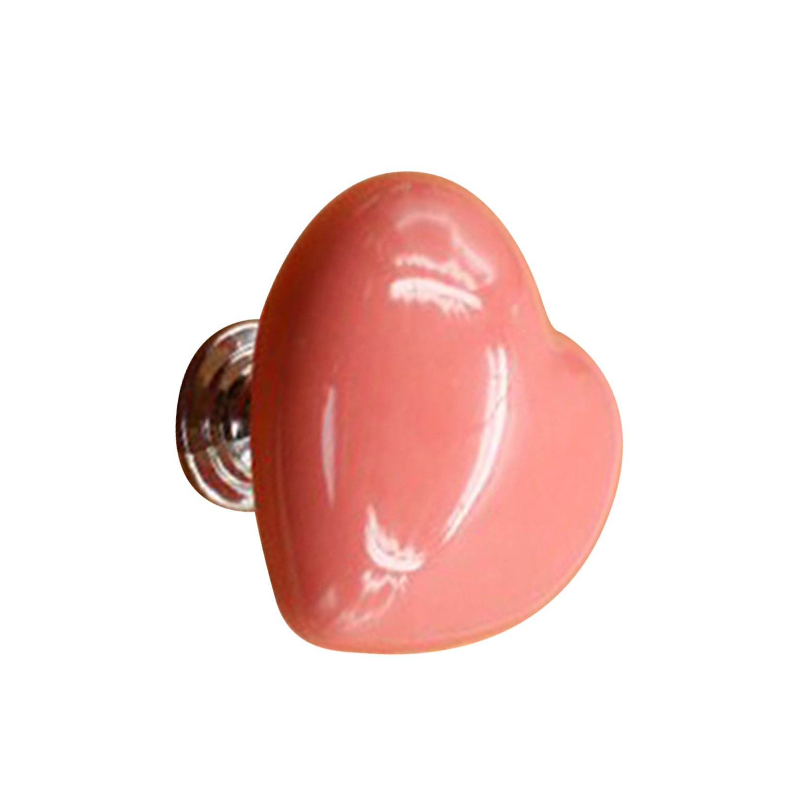 Herzförmiger Toiletten-druckknopf, Schlichter Möbelgriff, Massiver Herzförmiger Knauf, Roségoldplattiert.