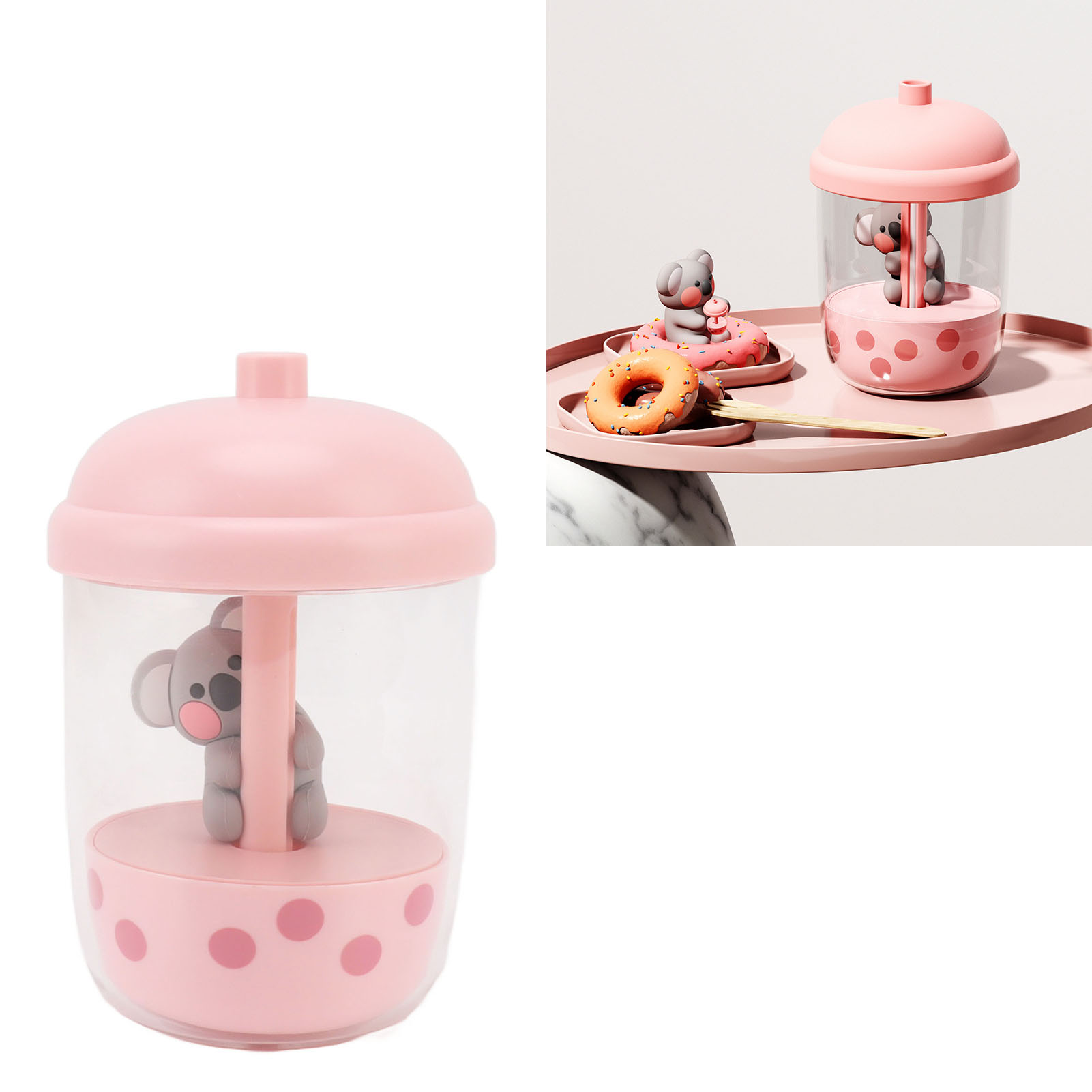 Koala-milchtee-becher-luftbefeuchter, Hohe Nebelleistung, Für Den Heimgebrauch, Kleine, Tragbare Größe, Usb-tischluftbefeuchter, Erdbeer-luftbefeuchter