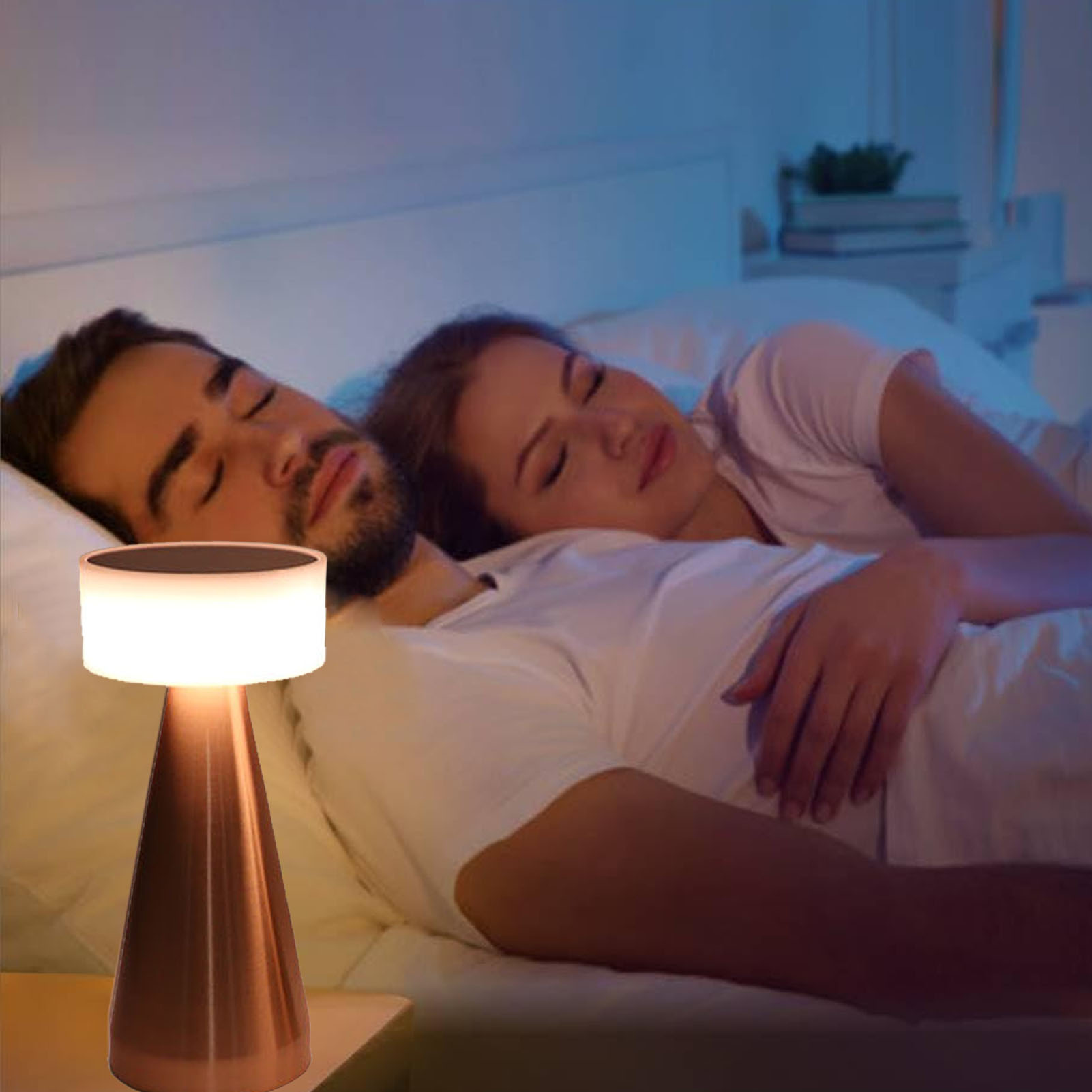 Tragbare Led-schreibtischlampe Mit 3 Farbtemperaturen, Einstellbarer Helligkeit, Wiederaufladbar, Ideal Für Kinderzimmer, Als Nachtlicht Oder Bettlampe, Roségold