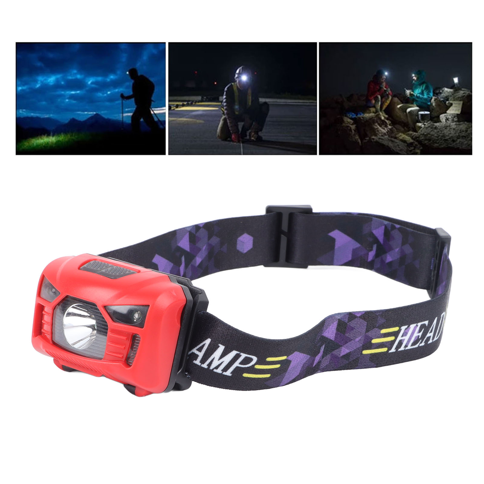 Wasserdichte Led-stirnlampe Mit Sensor, Usb-aufladbar, Hohe Leuchtkraft, Geeignet Für Nächtliches Angeln Und Laufen Im Freien.