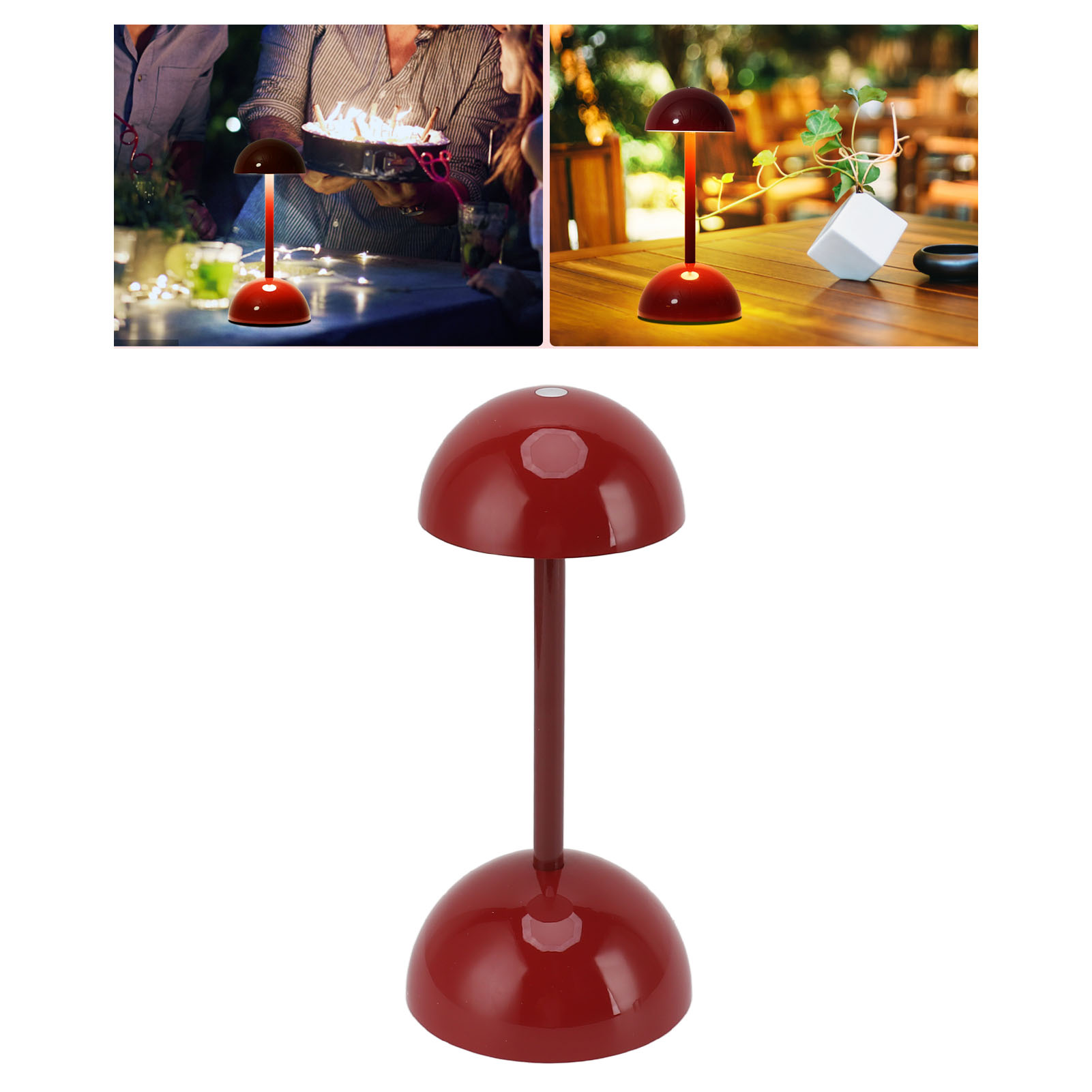 Moderne Mini-nachttischlampe In Blütenknospenform, Drei Helligkeitsstufen, Drei Lichtfarben, Touch-dimmer, Rote Kinder-nachttischlampe