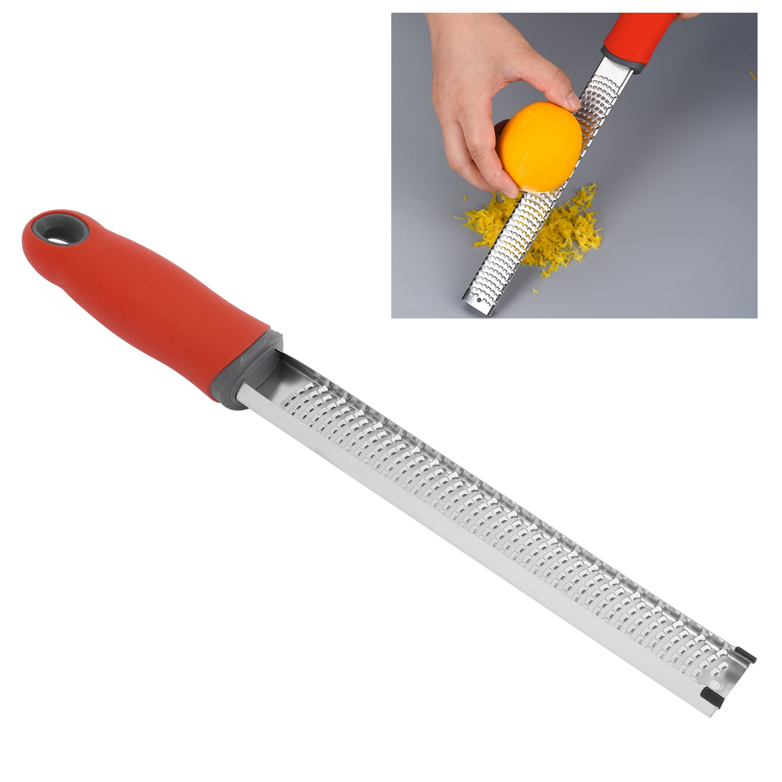 Käsereibe Zum Backen, Käsereibe, Schokoladenreibe Aus Edelstahl 304, Zitronenschalenkratzer, Rot