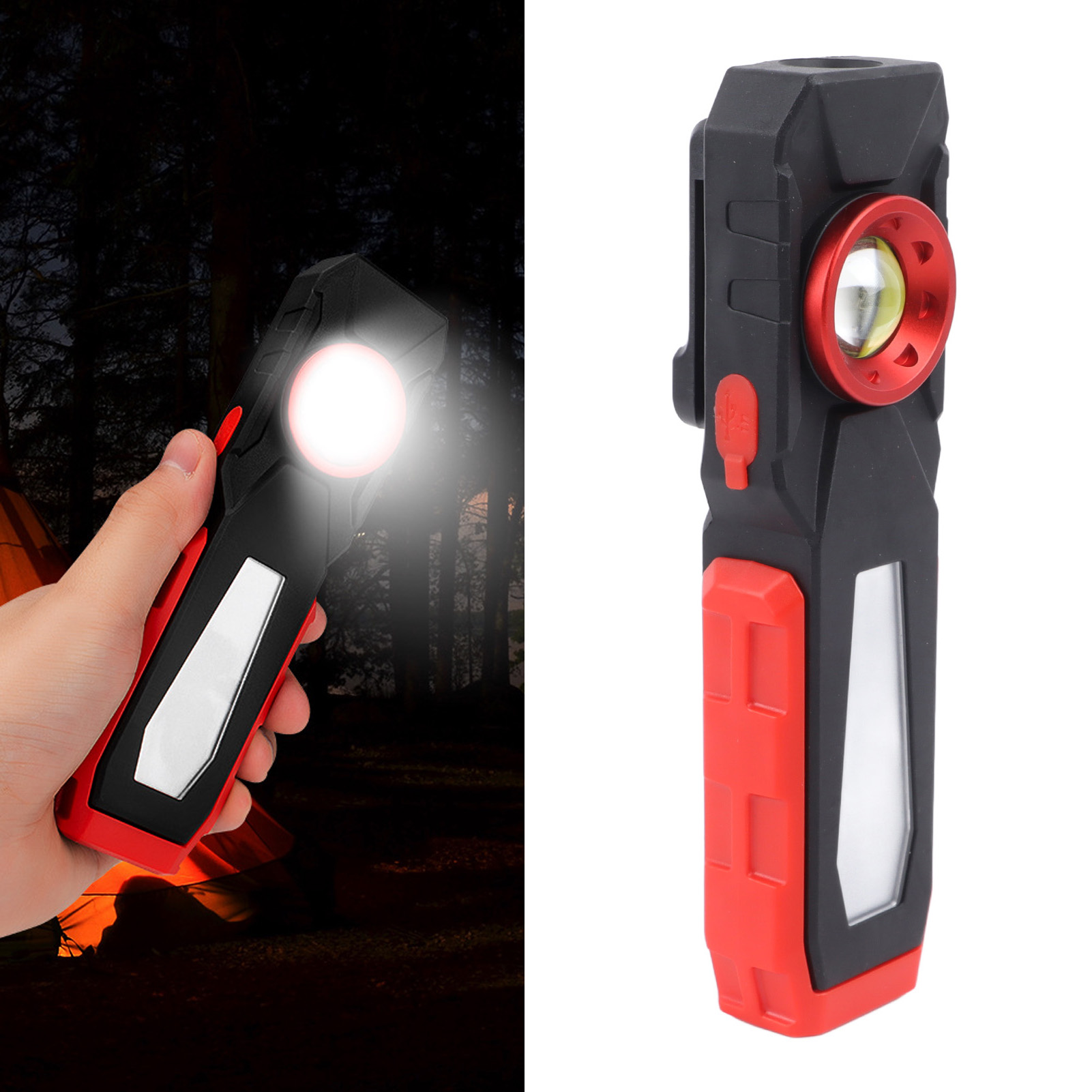 Bunte, Wiederaufladbare Led-arbeitsleuchte Mit Magnethaken Für Kfz-reparaturen, Externer Ersatzakku Erhältlich In Mexiko Cx.