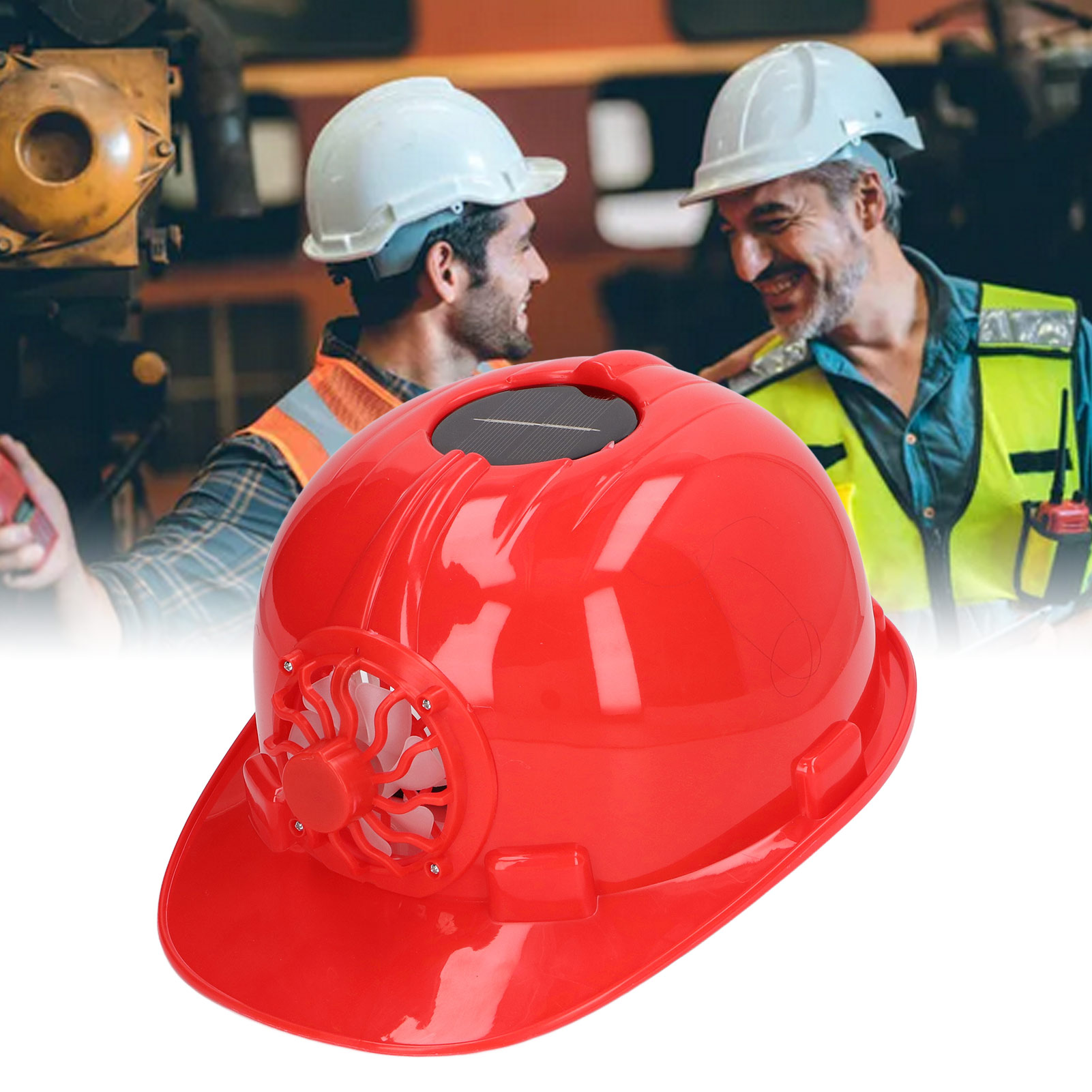 Solarventilator-schutzhelm, Belüfteter Und Atmungsaktiver Schutzhelm, Rot.