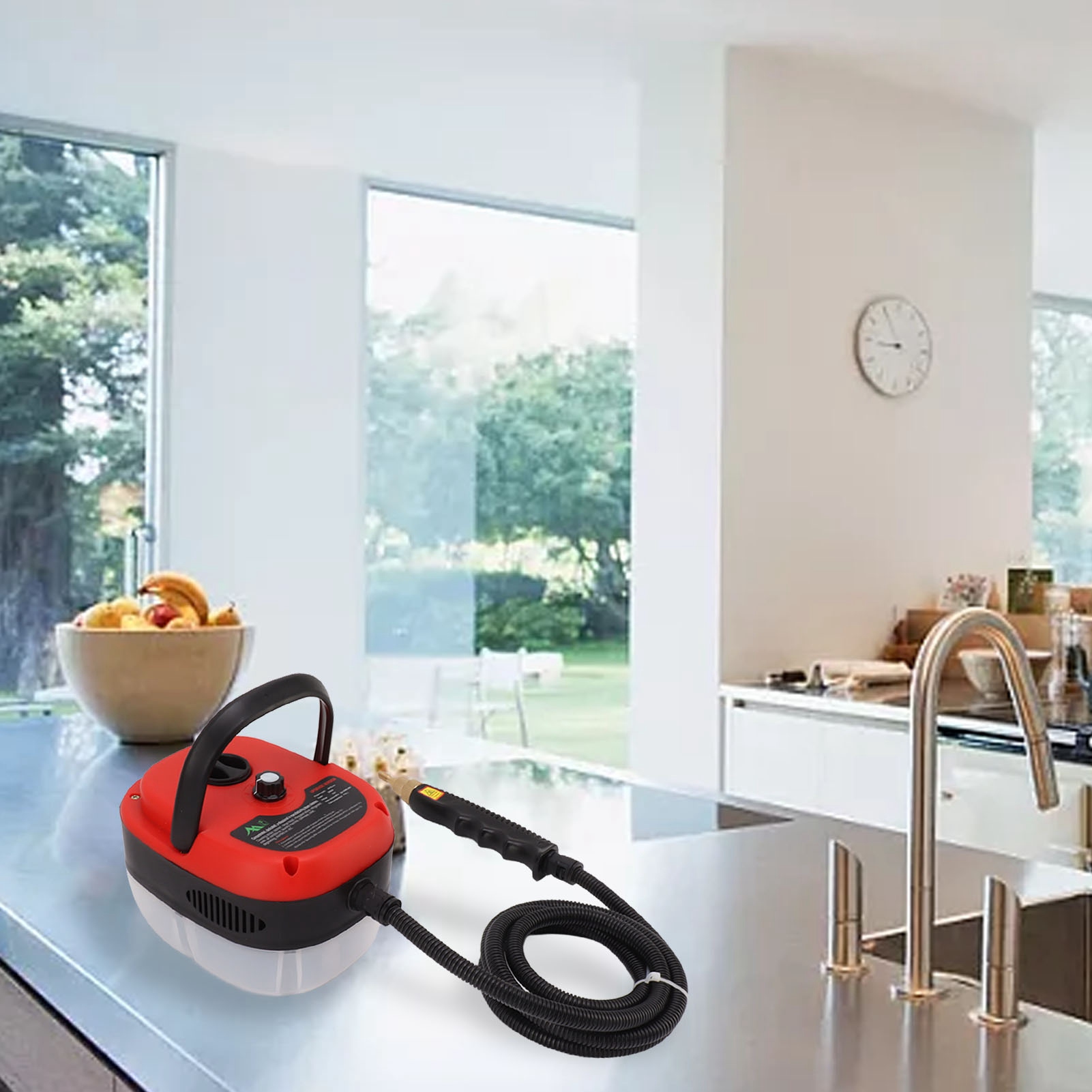 Hochtemperatur- Und Hochdruckdampfreiniger Für Küchen, Klimaanlagen Und Ölflecken 3 Bar Hochdruckreiniger Europäischer Standard 220 V Rot.