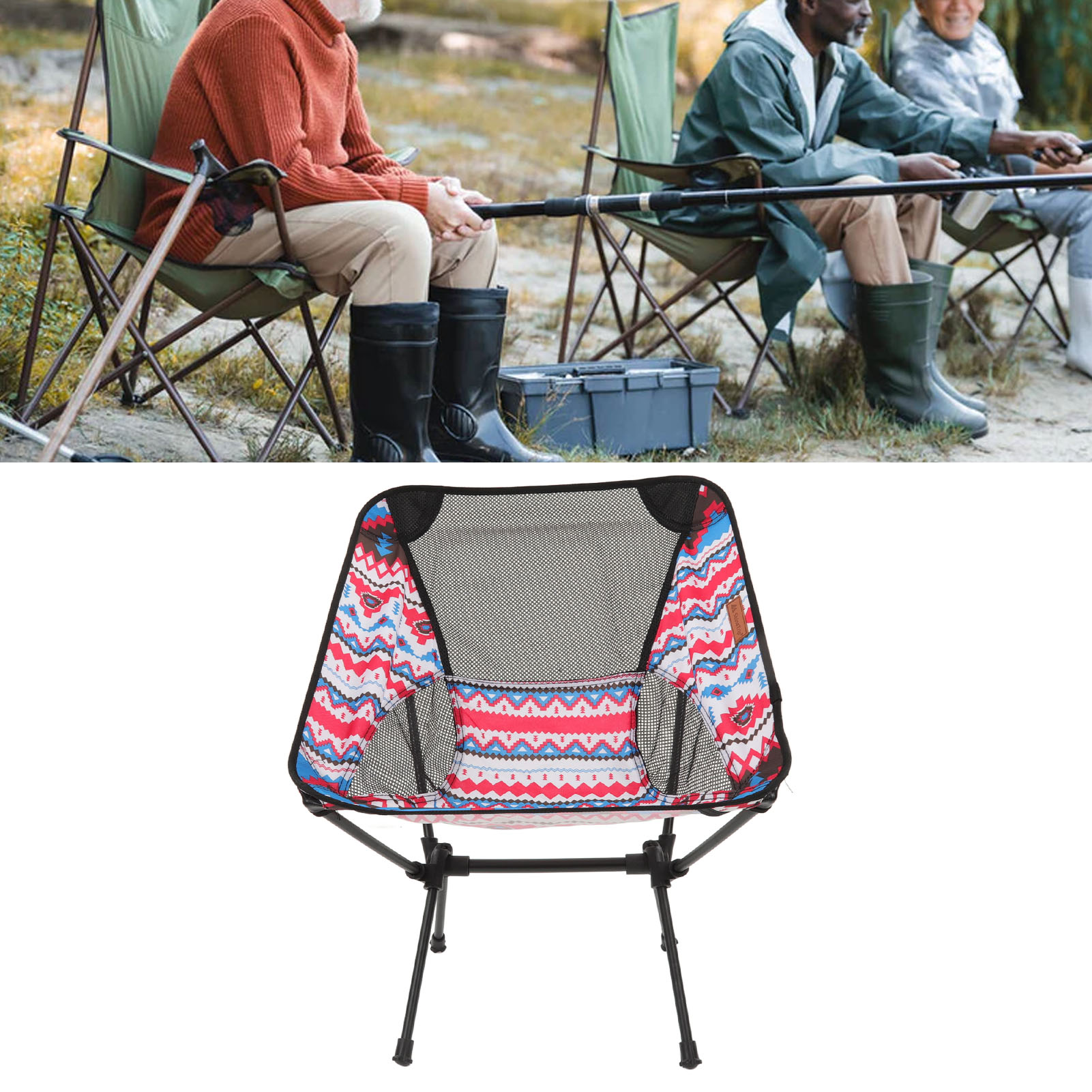 Mountain Fun Outdoor Moon Chair Klappbarer Liegestuhl Aus Aluminiumlegierung, Ultraleichter Und Bequemer Strandstuhl, Tragbarer Regiestuhl, Angelstuhl, Indischroter Entspannungssessel