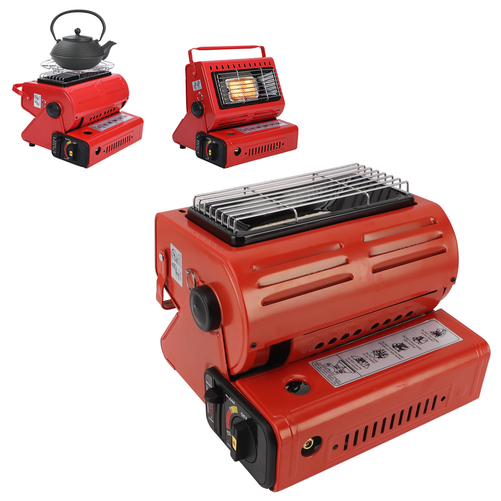 Tragbarer Outdoor-heizstrahler, Butangaskocher, Tragbarer Gaskocher, Gasgrill, Tragbarer Mini-zeltheizer, Campingfeuerstelle, Zusatzheizung, Küchenherd
