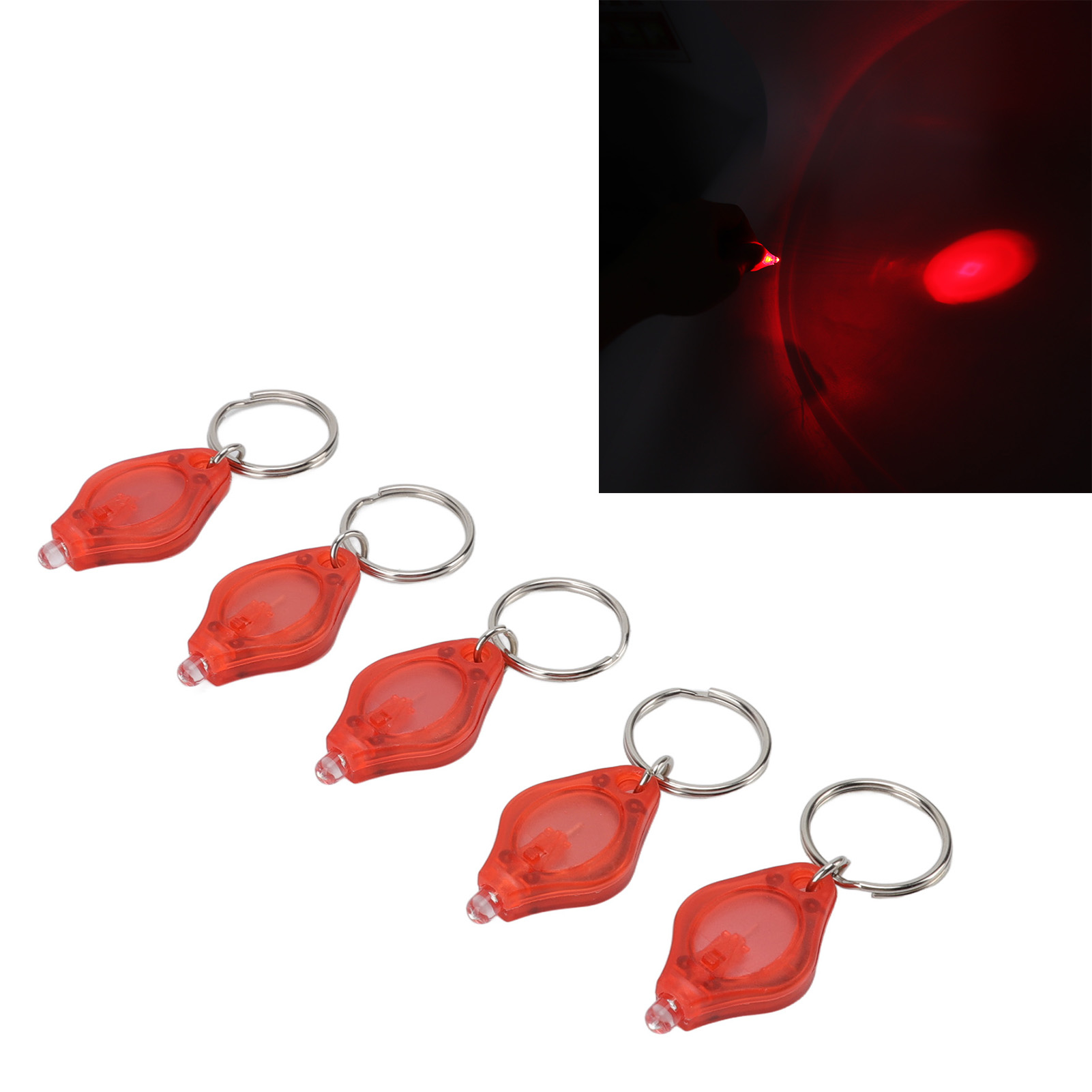 Mini-led-fingerlicht, Tragbar, Schlüsselanhänger, Rotlicht