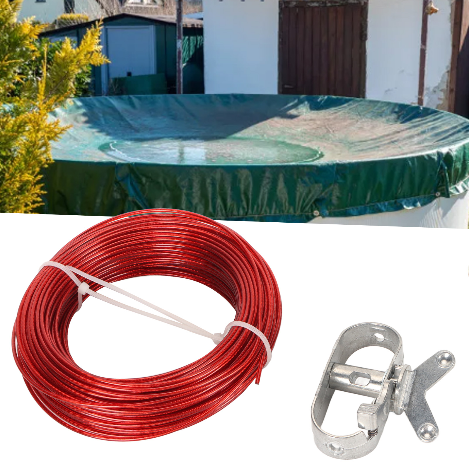 Kabelwinden-set Für Aufstellpoolabdeckungen, Wintersicherheitsabdeckungen, Poolkabelspanner