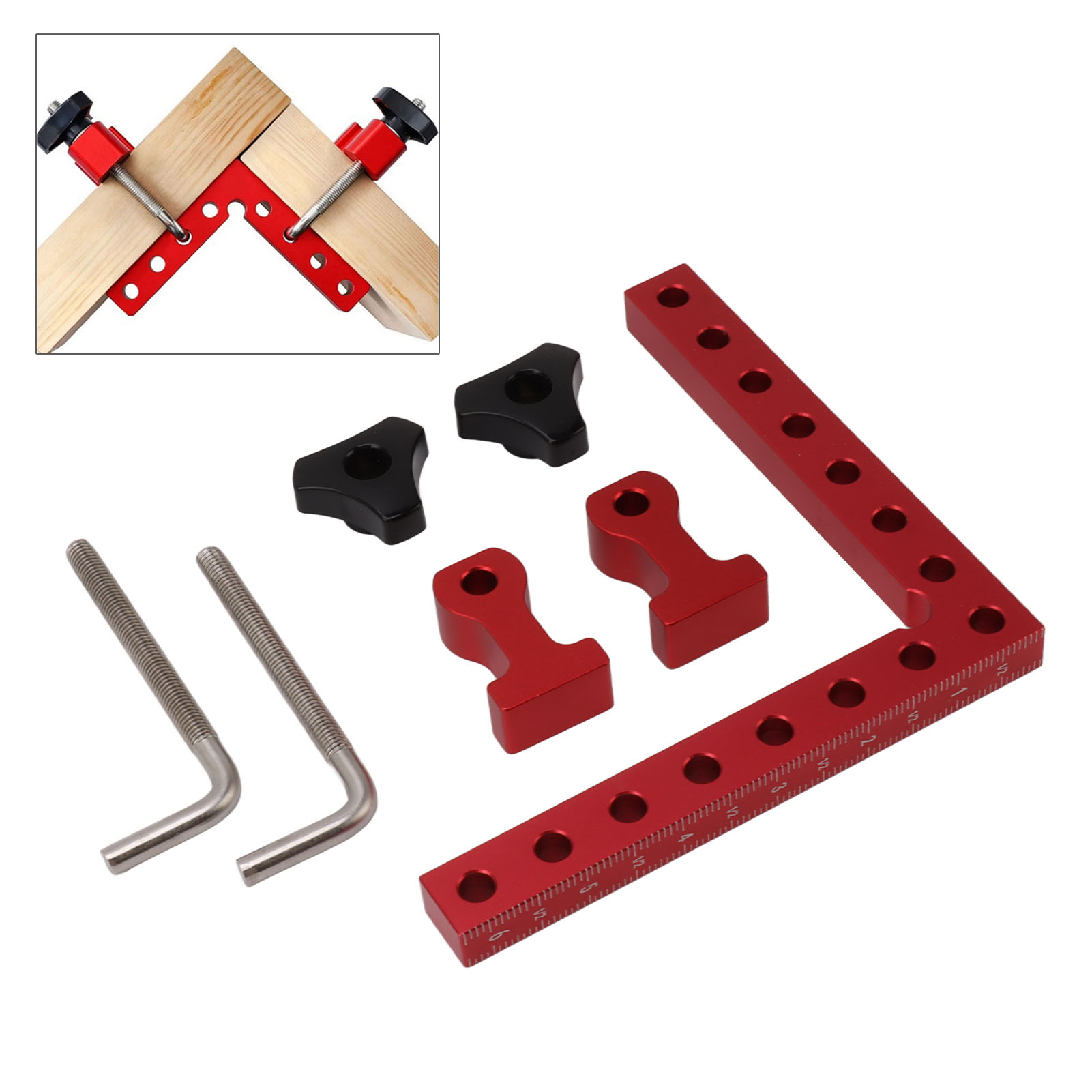 90-grad-positionierlineal, Spannwinkel Für Holzbearbeitung, Brettbefestigung Mit Verriegelungsmechanismus, Spannwinkel Für Bilderrahmen, Spannwinkel Aus Aluminiumlegierung, Ausführung 4