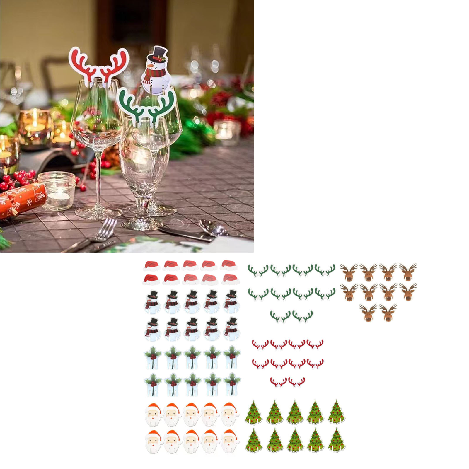 Weihnachtskarten Für Weingläser