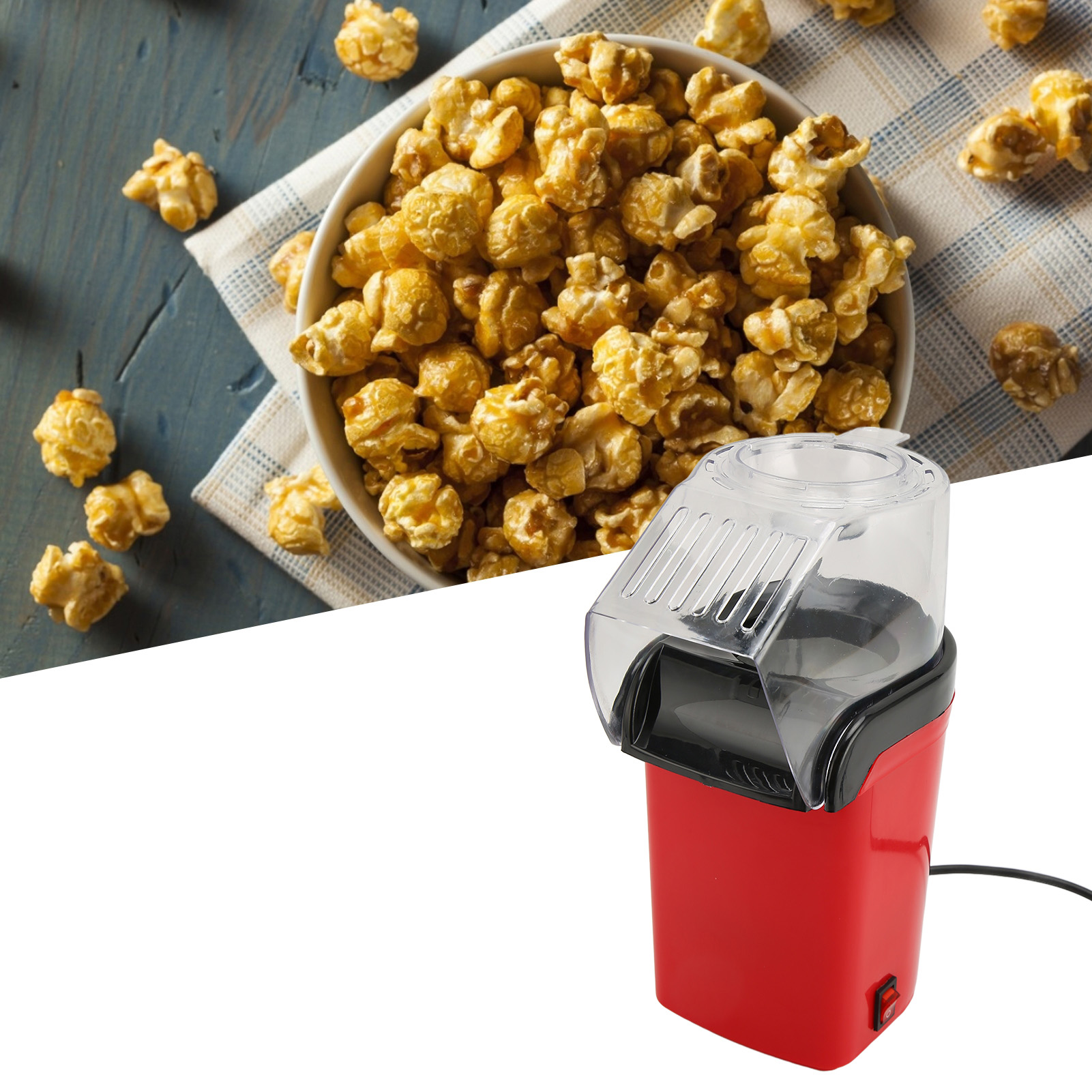 Mini-popcornmaschine, Beheizte Ausführung, Kleines Haushaltsgerät, Europäischer Standard 230 V.