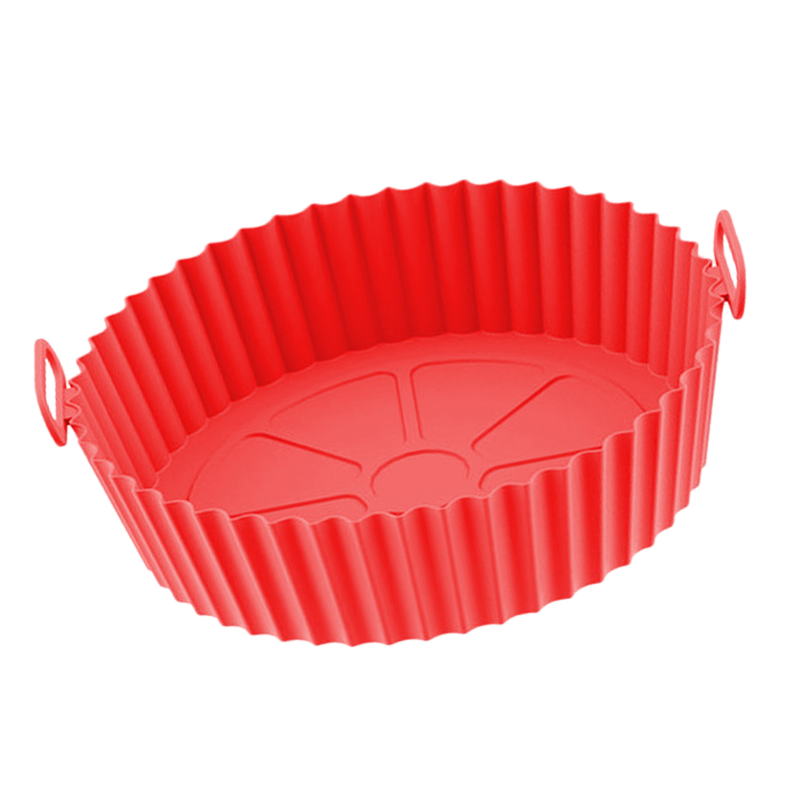 Neue Runde, Dicke Silikon-kochmatte Für Heißluftfritteusen, Rot.