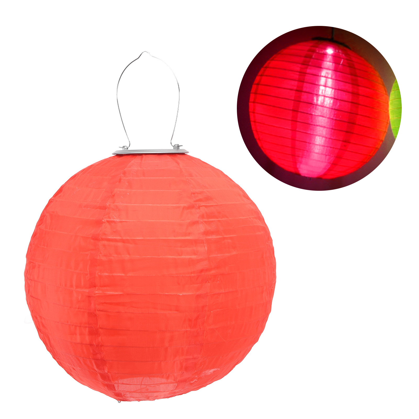 30 Cm (11,8 Zoll) Wasserdichte Solarlaterne Für Den Außenbereich, Rote Led-hängelaterne, Ideal Für Partys Und Dekorationen.