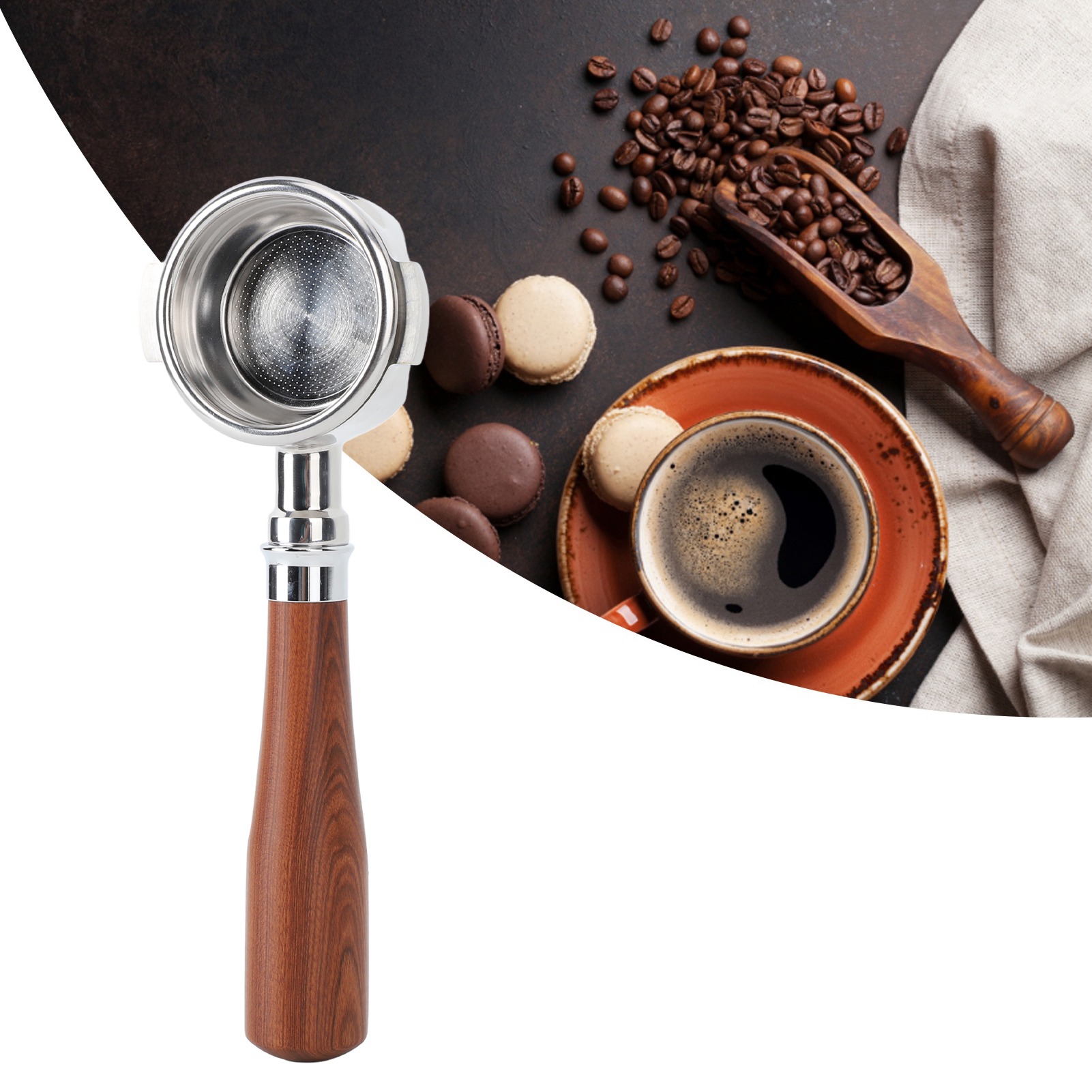 Passend Für Den Hohlen, Bodenlosen Edelstahl-griff Der Expobar E61 Kaffeemaschine Kaffeemaschinenzubehör Aus Massivholz 58 Mm Rotes Sandelholz Nr. 1
