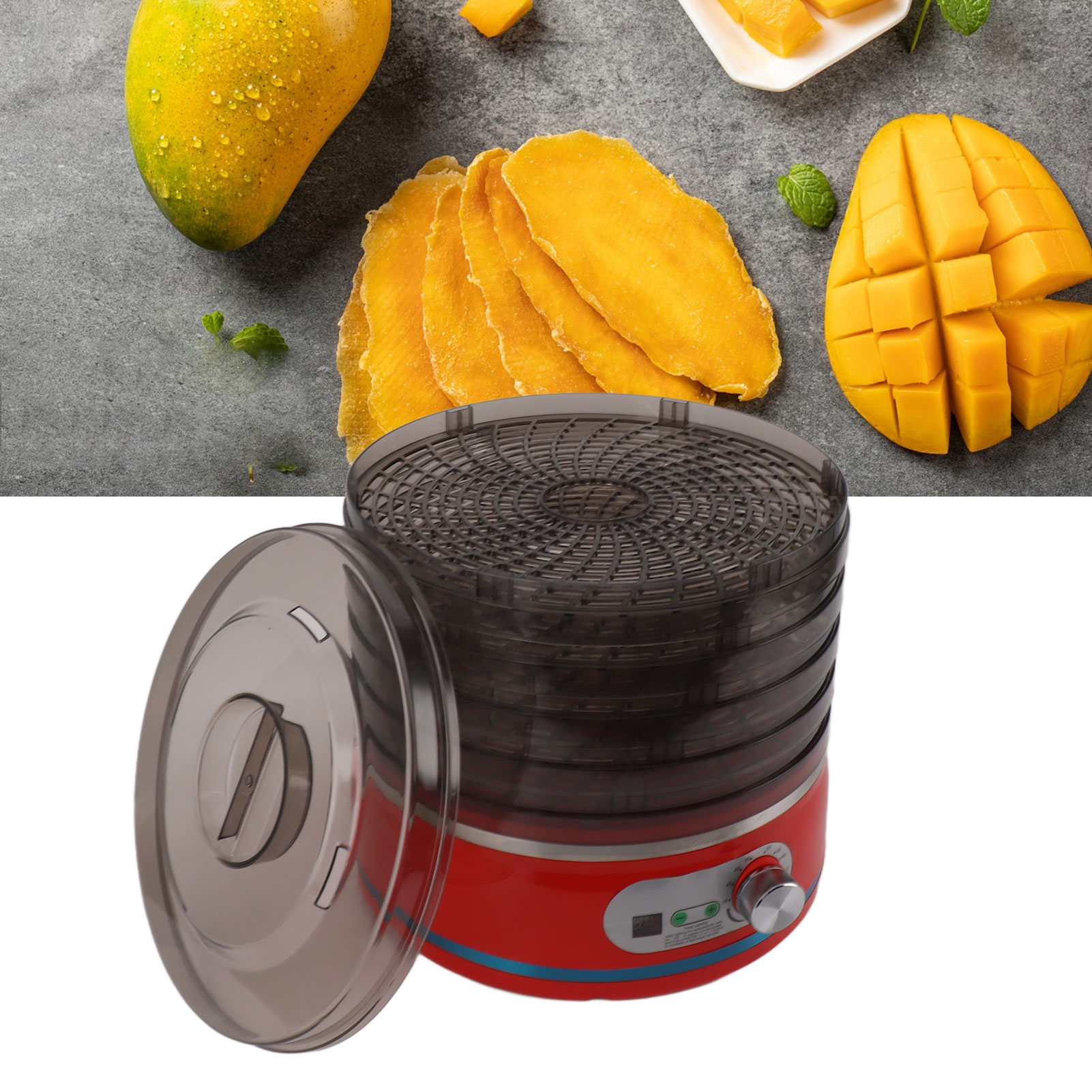 Lebensmitteltrockner, Haushalts-obsttrockner, Trockenfrüchte Für Haustierleckerlis, Diy-lufttrockner Für Obst Und Gemüse, 5 Ebenen, Europäischer Standard 220–240 V