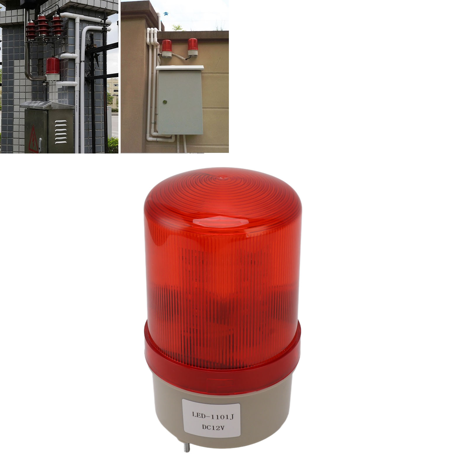 12-v-gleichstrom-drehalarm Mit Akustischem Und Optischem Signal, Zubehör Für Elektronische Zäune, Perimeter-einbruchmeldeanlagen, Warnleuchte, Akustischer Und Optischer Alarm