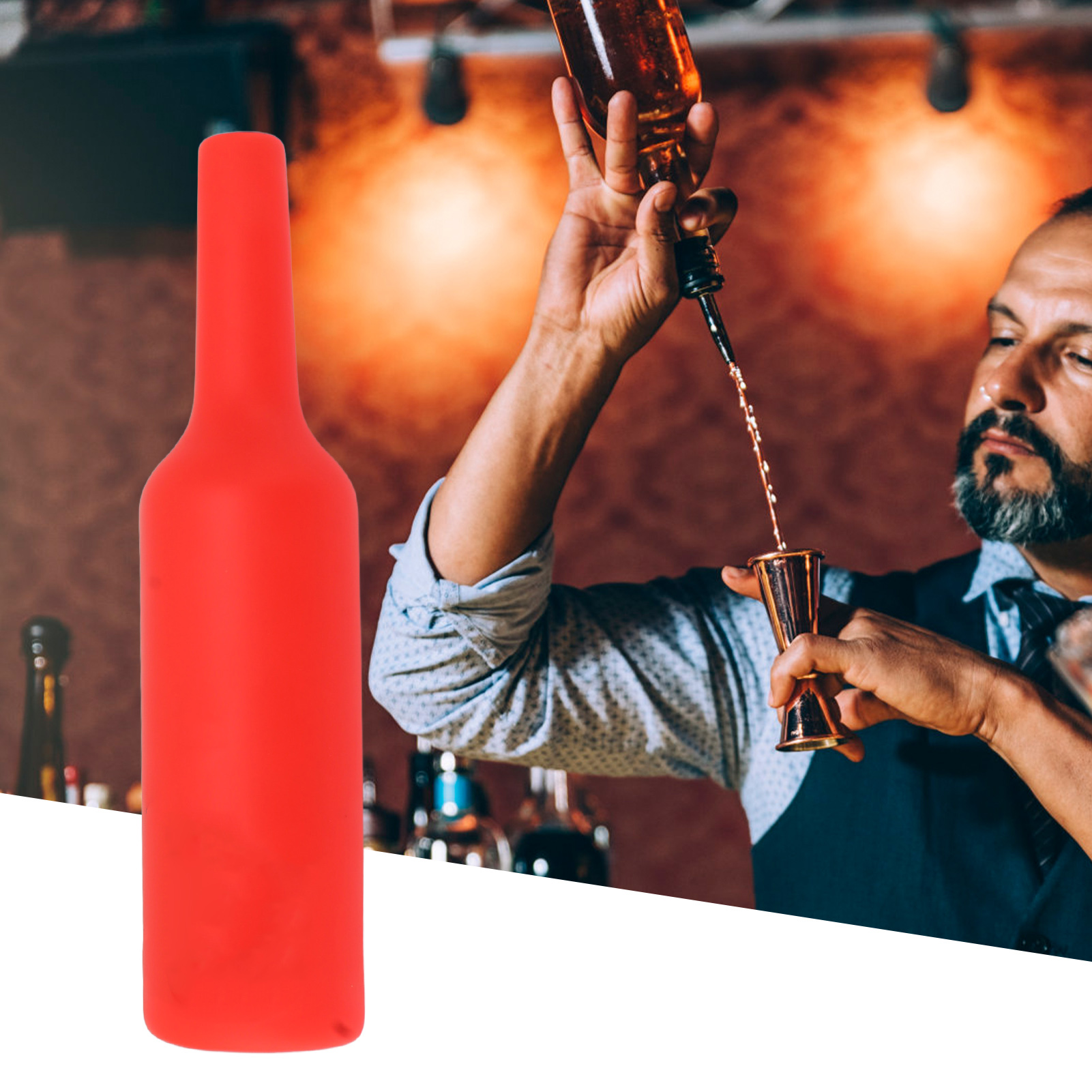 Barkeeper, Silikon-flair-barkeeper, Übungsflasche, Softflasche, French-flair-barkeeper, Flaschenwurf Mit Roter Flasche