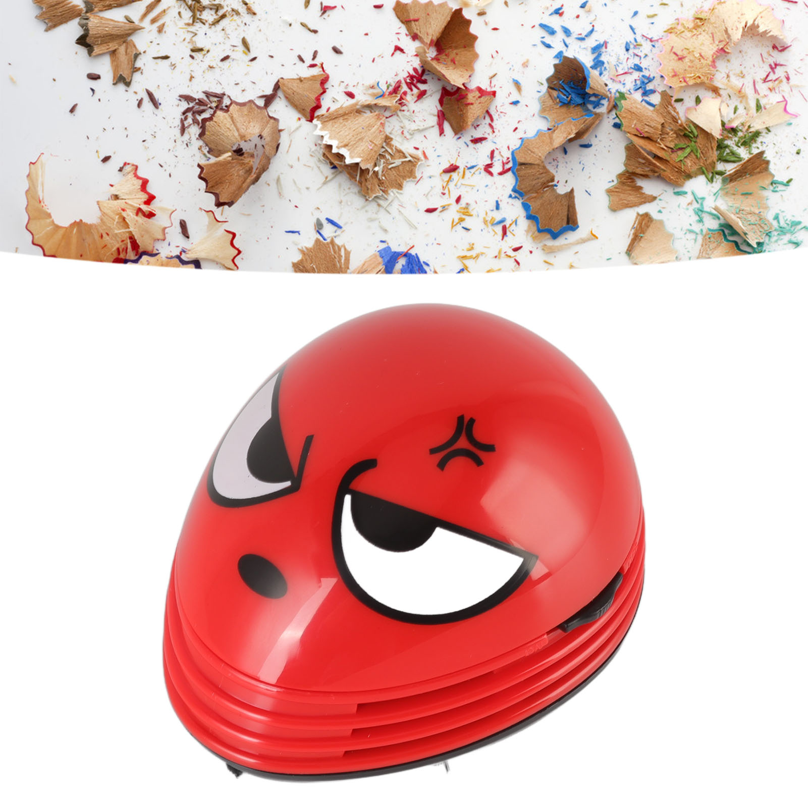 Douding Emoji-staubsauger, Bürostaubsauger, Tastaturradierer, Papierschaber, Mini-reinigungsstaubsauger, Rot.