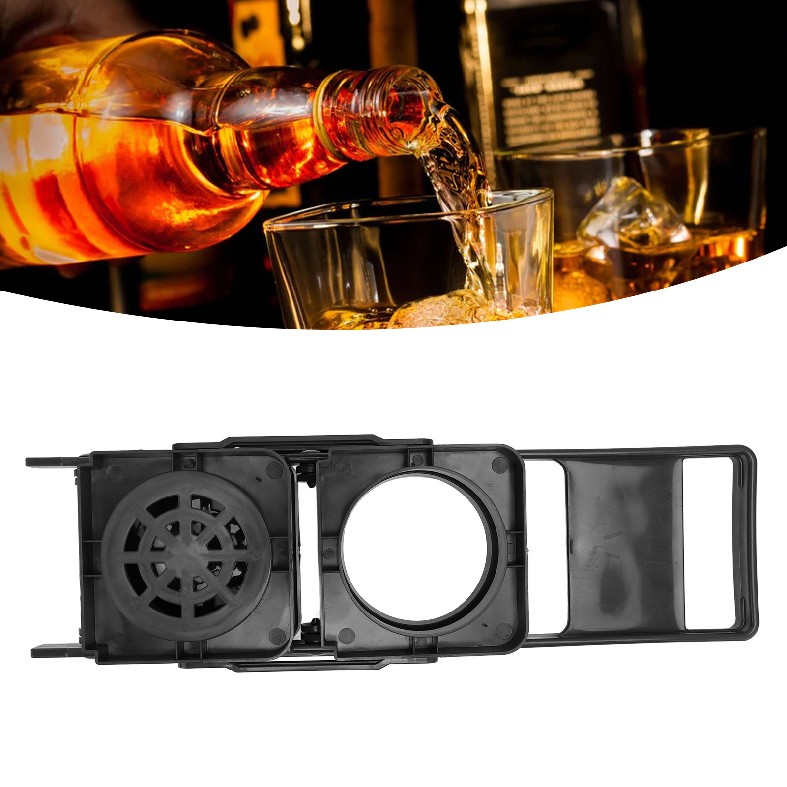 Bierhalter Für Zwei Flaschen, Bierkorb Für Die Bar, Faltbarer Tragbarer Bierzapfer, Schwarz.