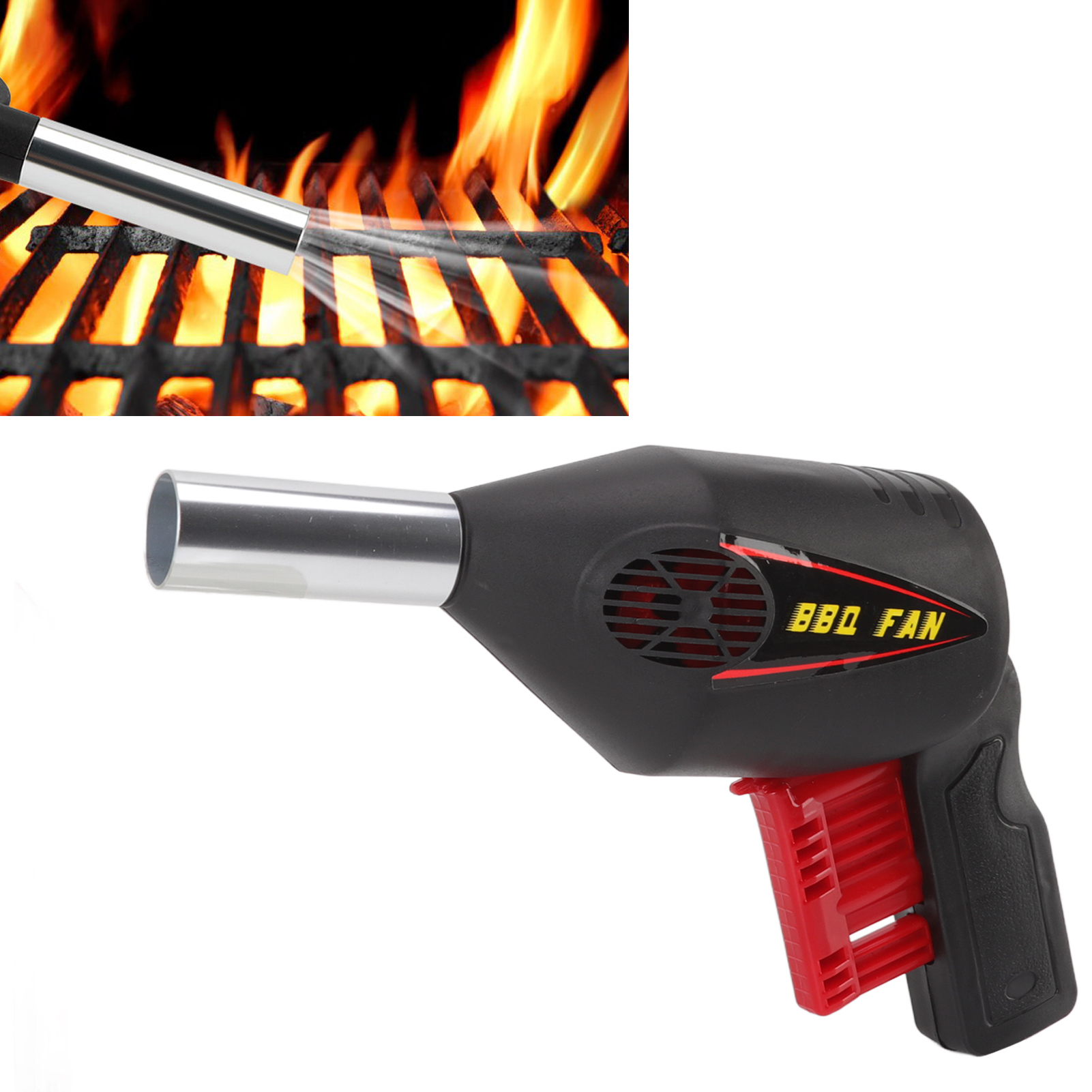 Tragbarer Grillventilator, Grillzubehör, Holzkohlegebläse, Tragbarer Grillventilator