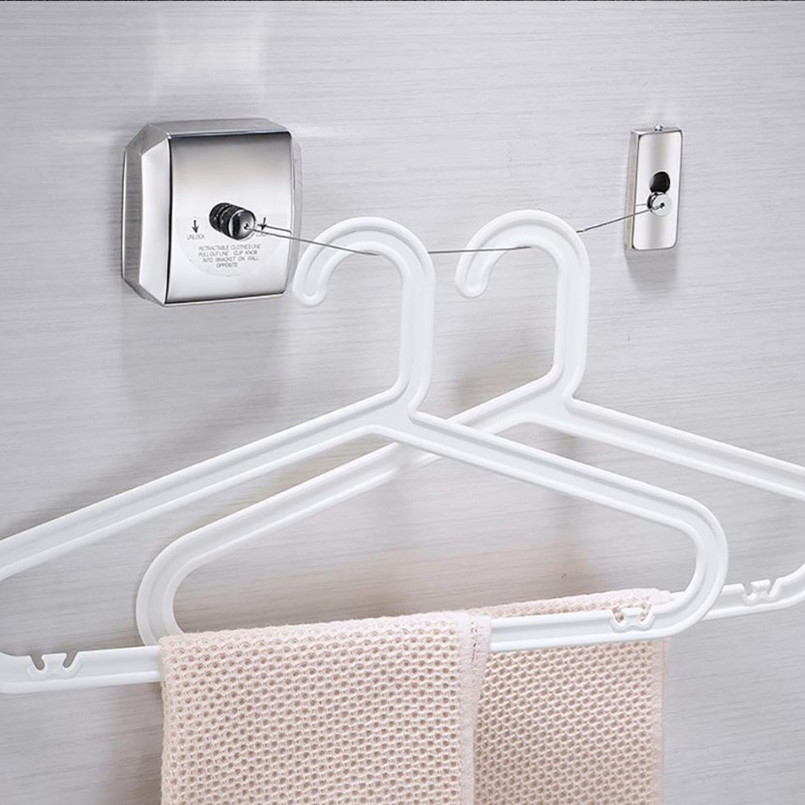Verdeckte, Perforierte Quadratische Wäscheleine, Teleskopierbare Wäscheleine Aus Edelstahldraht Für Den Innenbereich, Nylon-wäscheleine Für Den Außenbereich