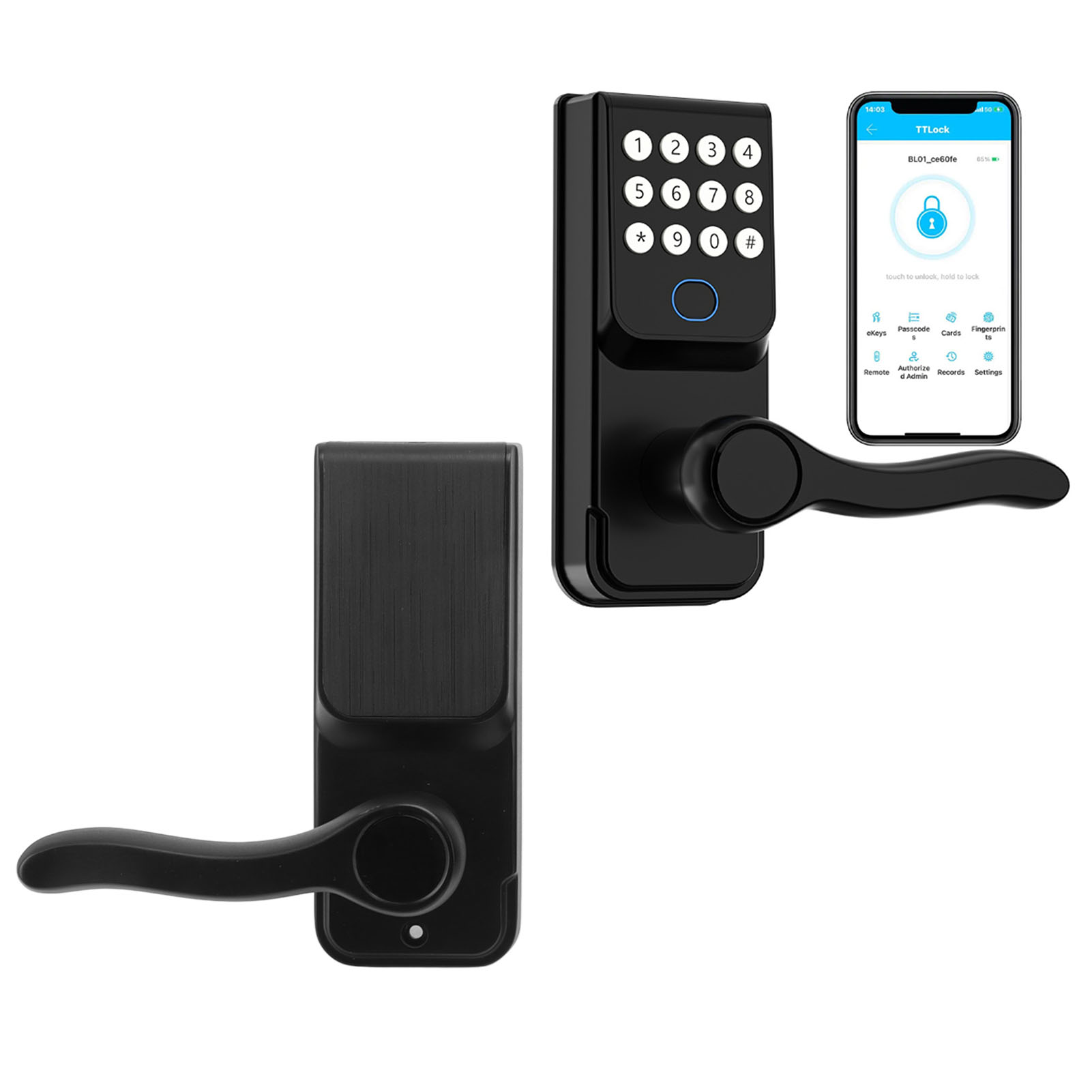 Hochwertiges, Intelligentes Und Sicheres Bluetooth-türschloss, Geeignet Für Sicherheitstüren Und Haustüren, Schlichtes Und Elegantes Design.