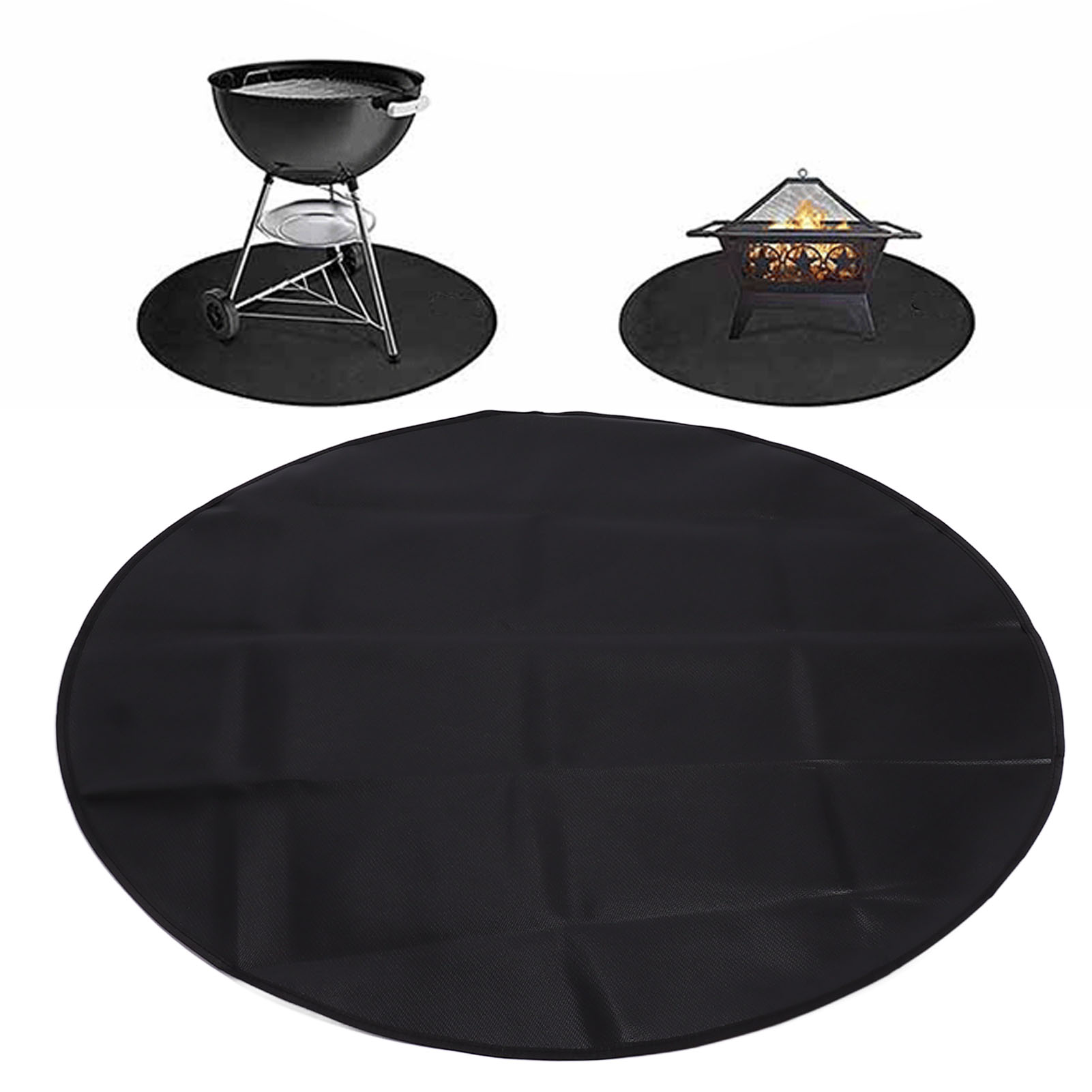 Runde Grillmatte, Ideal Für Terrassen, Rasenflächen, Feuerstellen Im Freien, Feuerschalen Und Kamine. 61 Cm (24 Zoll).
