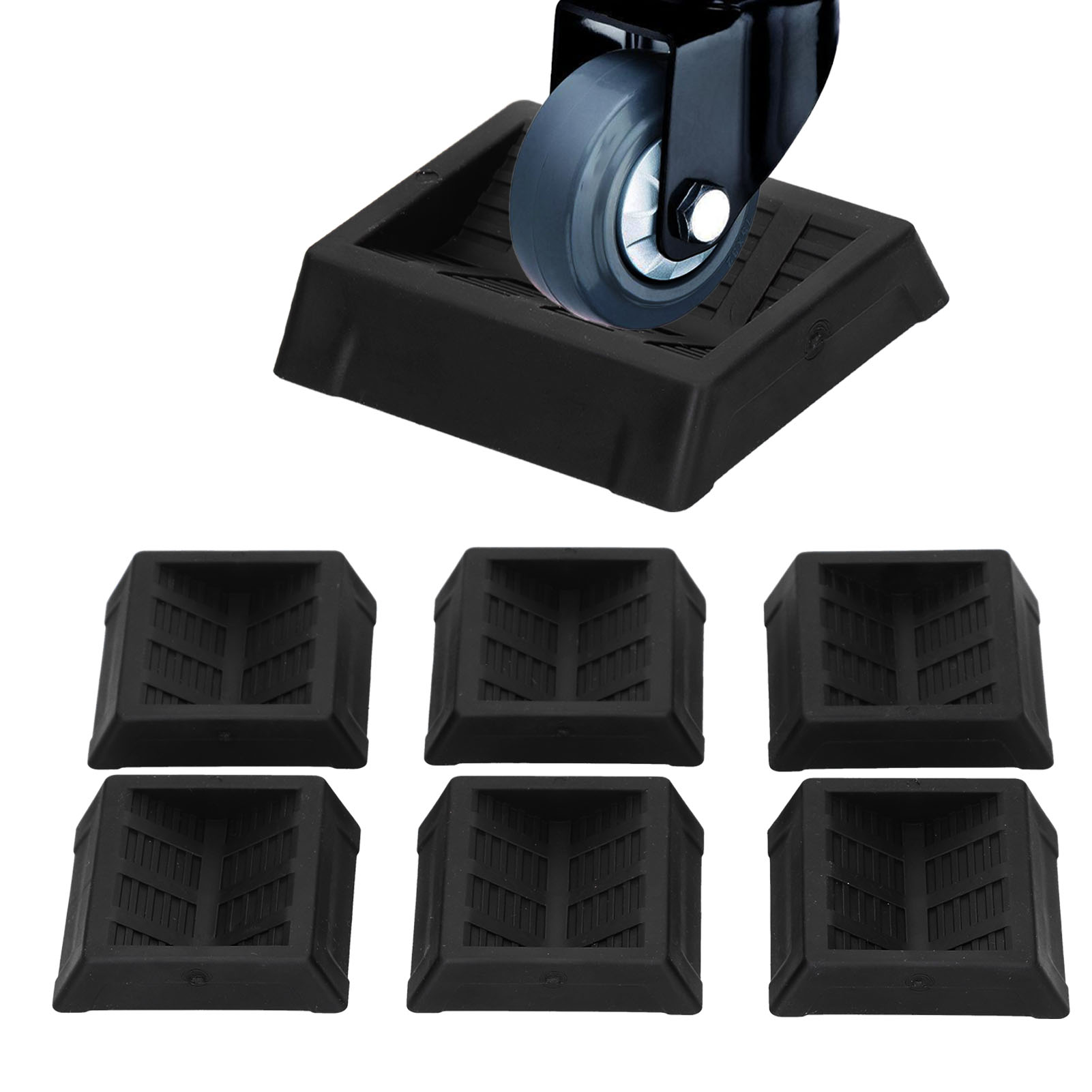 Schwarze Gummiradbefestigung Für Betten, Bürostühle, Schränke, Sofas, Haushaltsgeräte, Kleiderschränke Und Lenkrollen.
