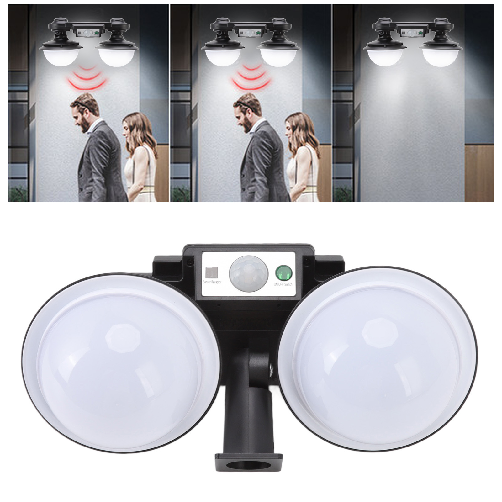 120-led-solarwandleuchte, Gartenleuchte, Fernbedienung, Bewegungsmelder, Stehlampe, Wasserdichte Retro-led-wandleuchte