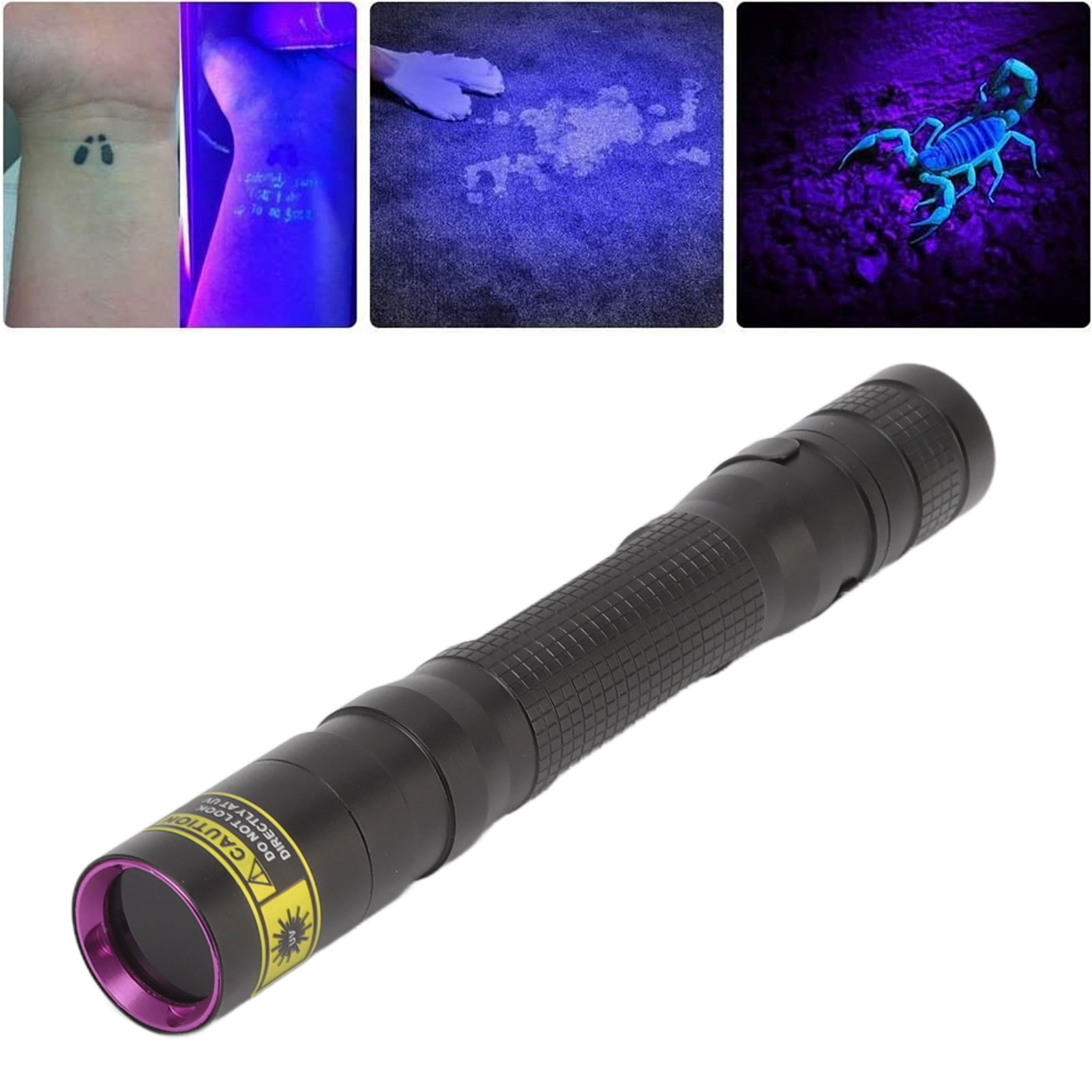 365-nm-uv-led-stiftlampe, Mini-clip-on-stift, Kleine Tragbare Taschenlampe Mit Schwarzem Spiegel, Uv-lampe Zum Aufspüren Von Haustierurinflecken Und Fluoreszierenden Substanzen