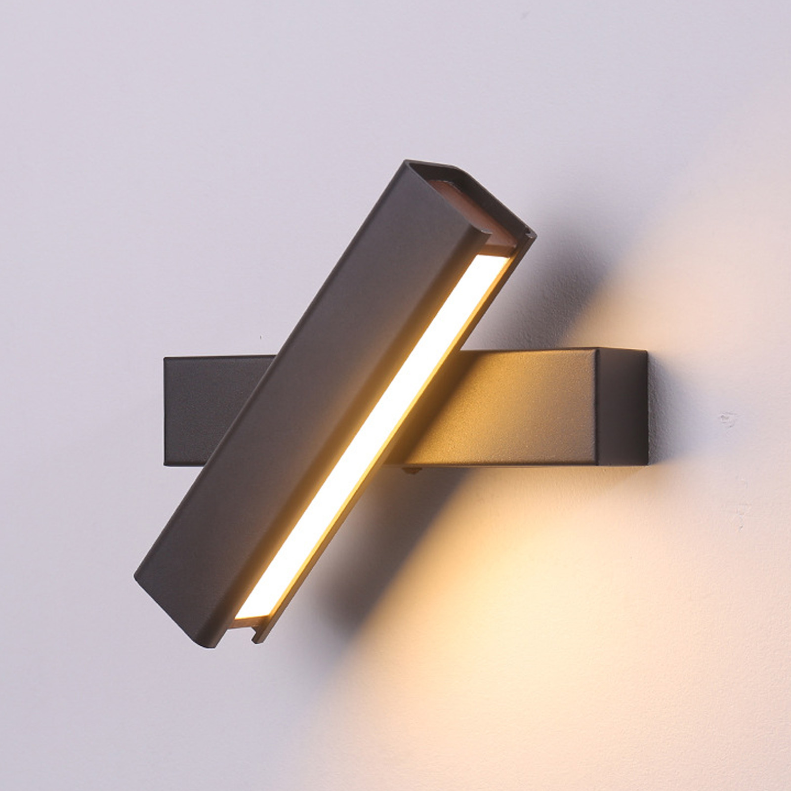 Nachttischleuchte, Moderne Und Kreative Flurleuchte, Schwenkbare Wandleuchte Für Wohnzimmer Oder Büro, Wandleuchte 8880 Mit Weißem Licht, Schwarz