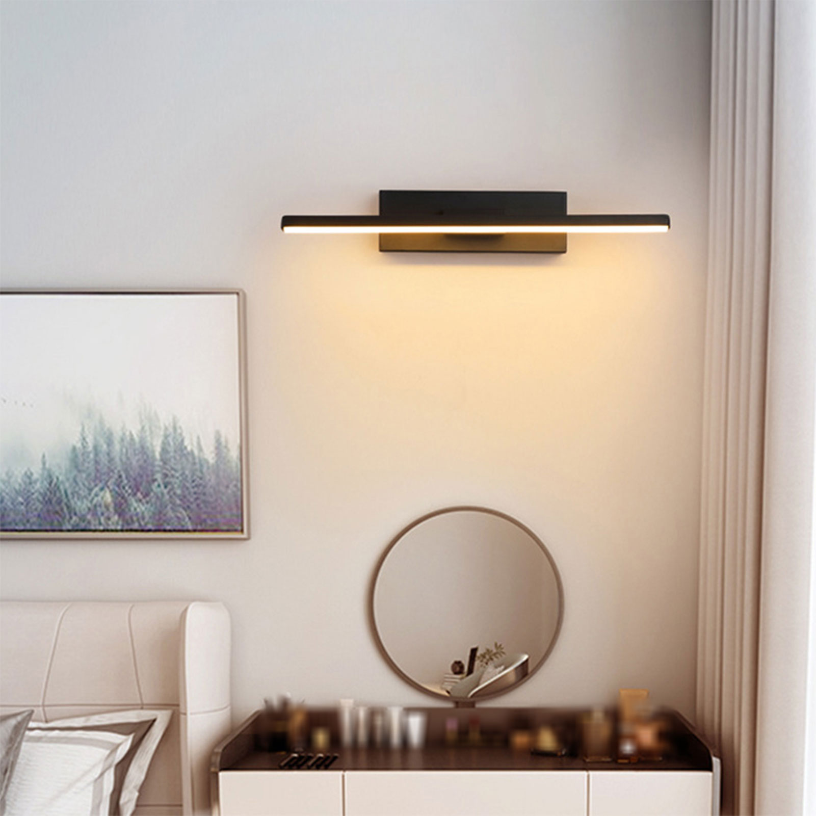 Led-wandleuchte, Drehbare Wandleuchte Für Den Nachttisch, Nachttisch-leselampe, Schminktischlampe Zum Lesen, Schminken Und Für Die Wohnraumbeleuchtung.