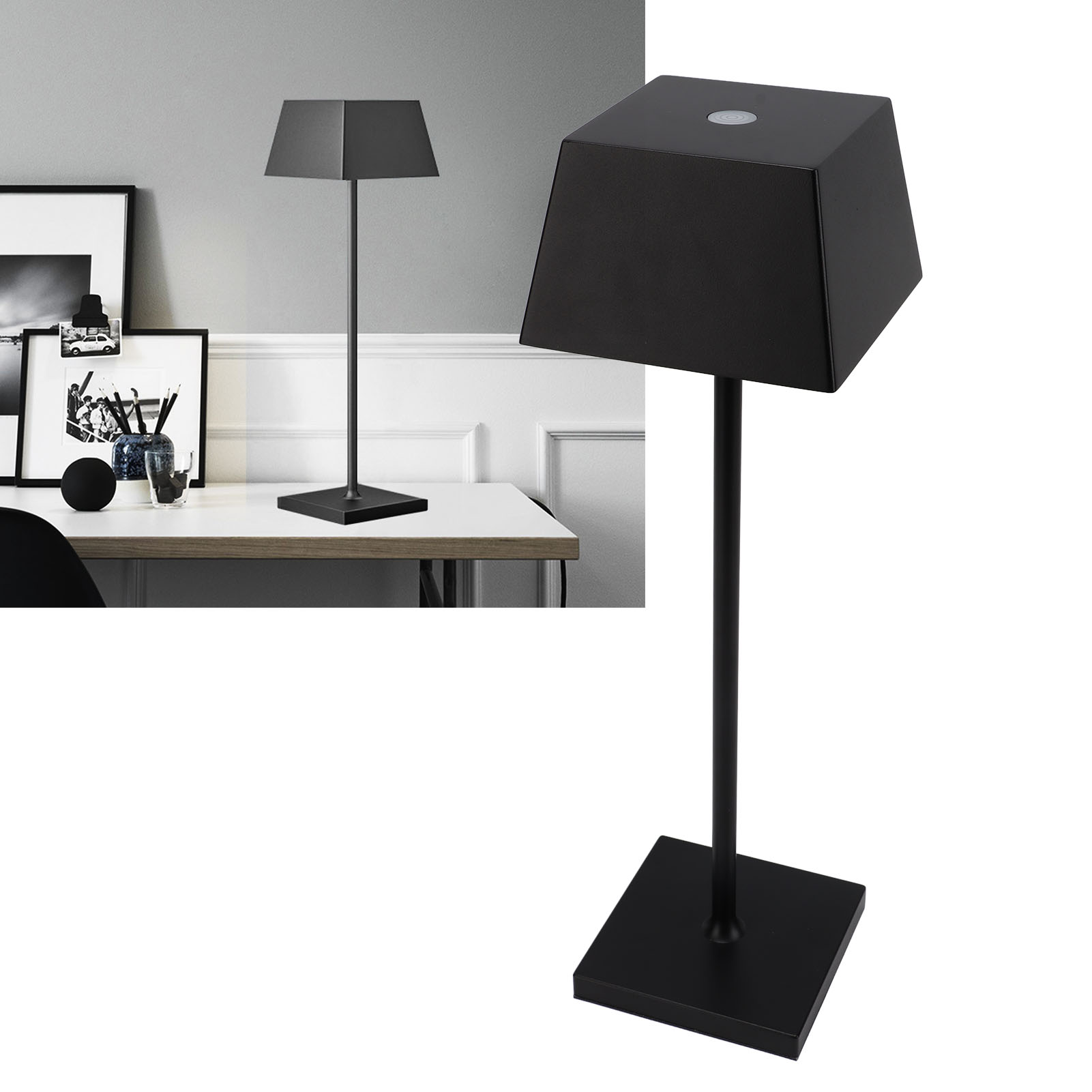 Metallene Usb-tischleuchte, Retro-bartischleuchte, Nachttischlampe, Wiederaufladbare Led-leselampe Mit Augenschutz.