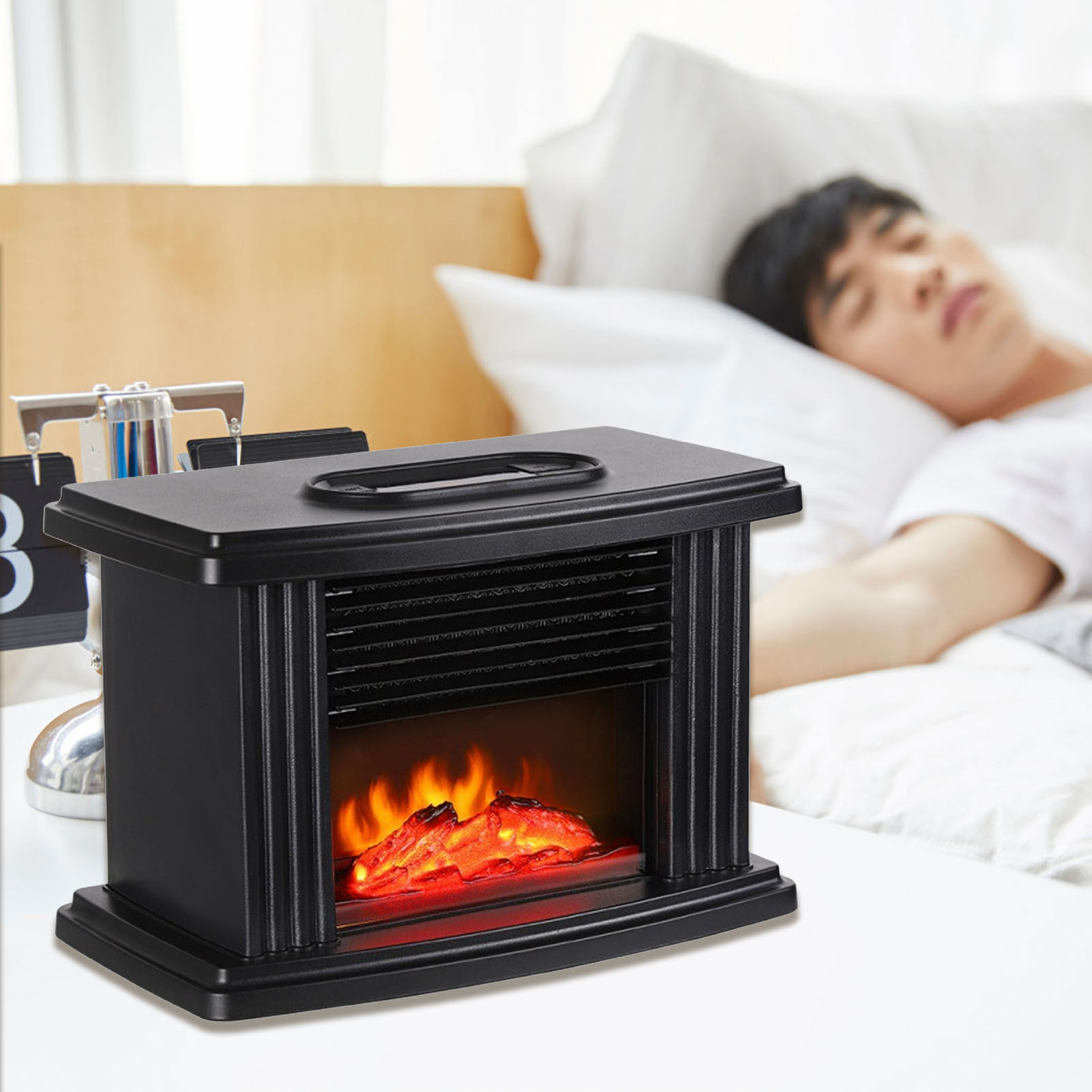 Zusatzflammenheizung, Mini-kamin, Heizlüfter, Schnellheizung, Vertikal-heizlüfter Im Europäischen Stil – Europäischer Standard 220 V