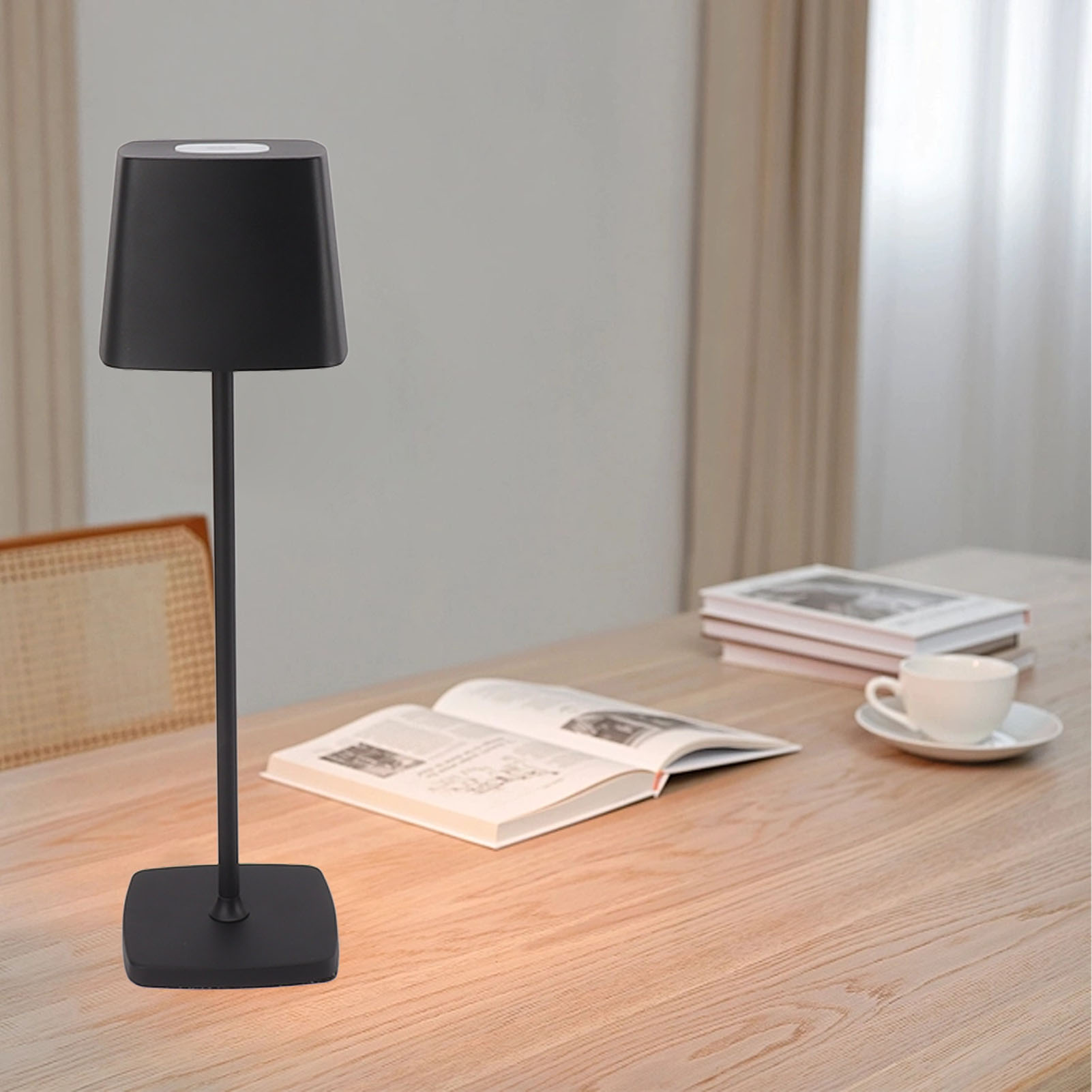 Dekorative Tischlampe, Wiederaufladbare, Augenschonende Schreibtischlampe Zum Lernen, Stimmungsvolles Nachtlicht Fürs Schlafzimmer.