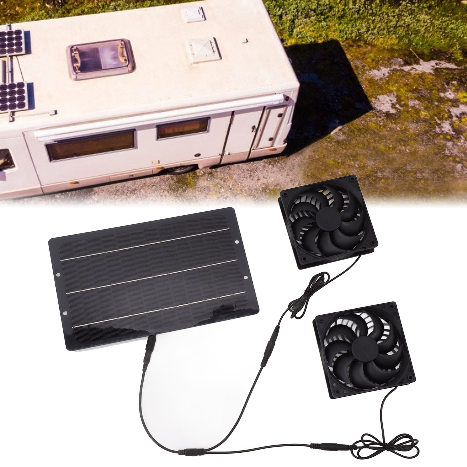 Miniatur-solarventilator Mit 10 W Leistung, Betrieben Mit Einem Mini-solarpanel, Geeignet Für Hühnerställe Und Gewächshäuser.