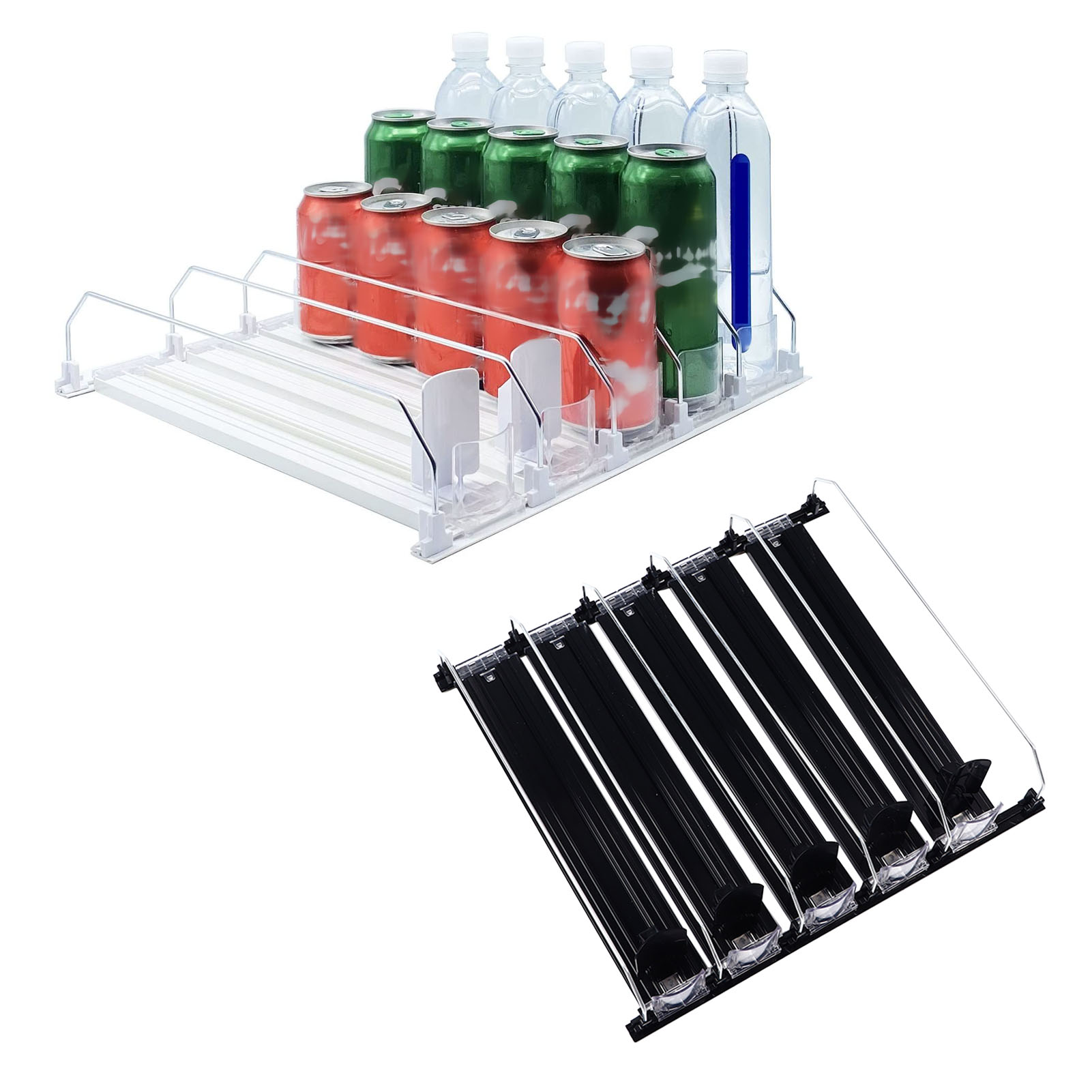 Automatischer Getränkespender, E-förmig, 38 Cm, Schwarz.