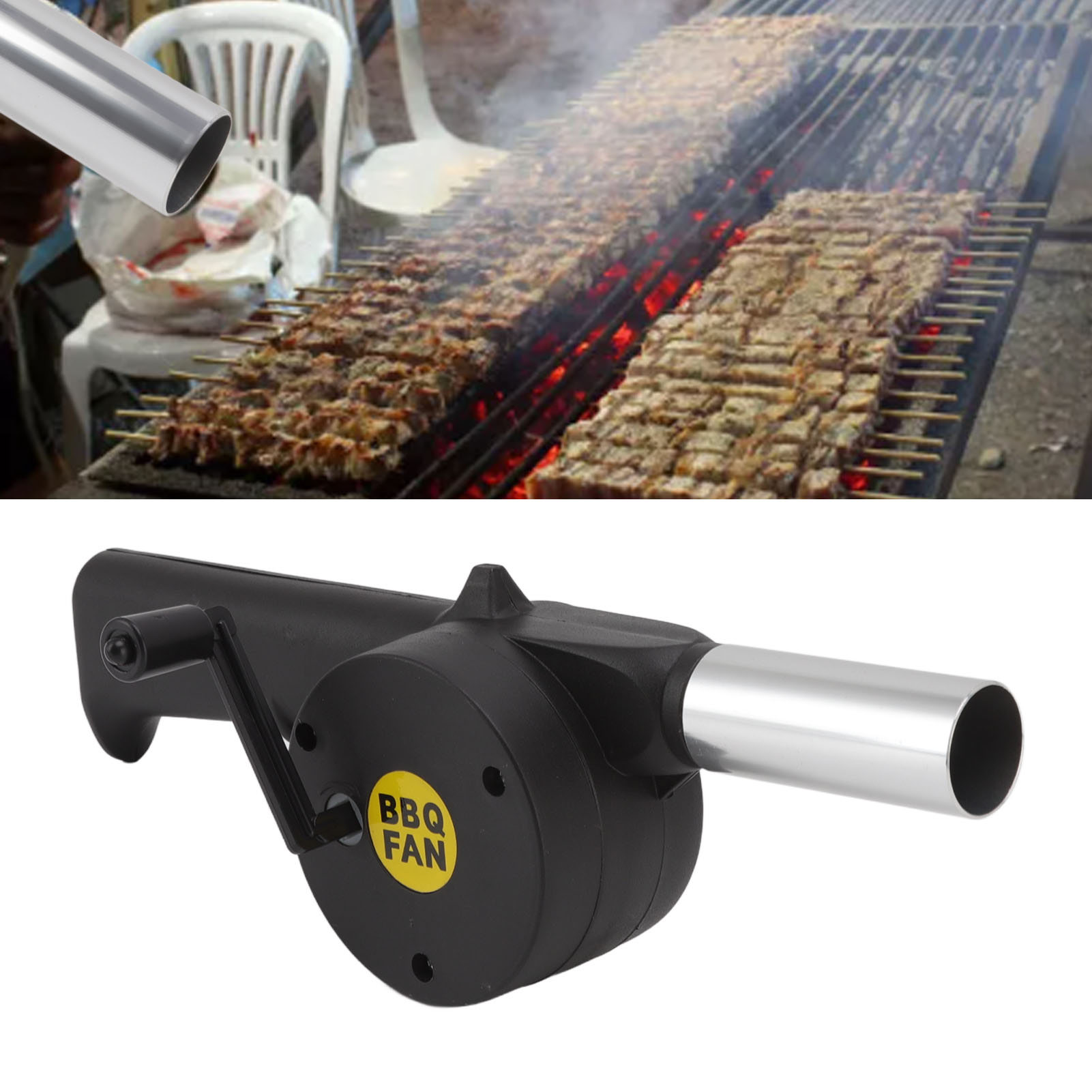 Tragbarer Grilllüfter Für Zuhause, Kleiner Haartrockner, Grillzubehör Für Draußen, Grilllüfter