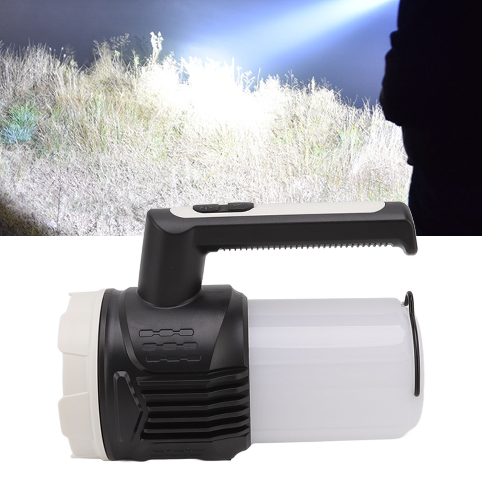 Tragbarer Led-suchscheinwerfer Mit Starkem Lichtstrahl, Großer Reichweite, Extrem Hell Und Wiederaufladbar Für Outdoor-camping