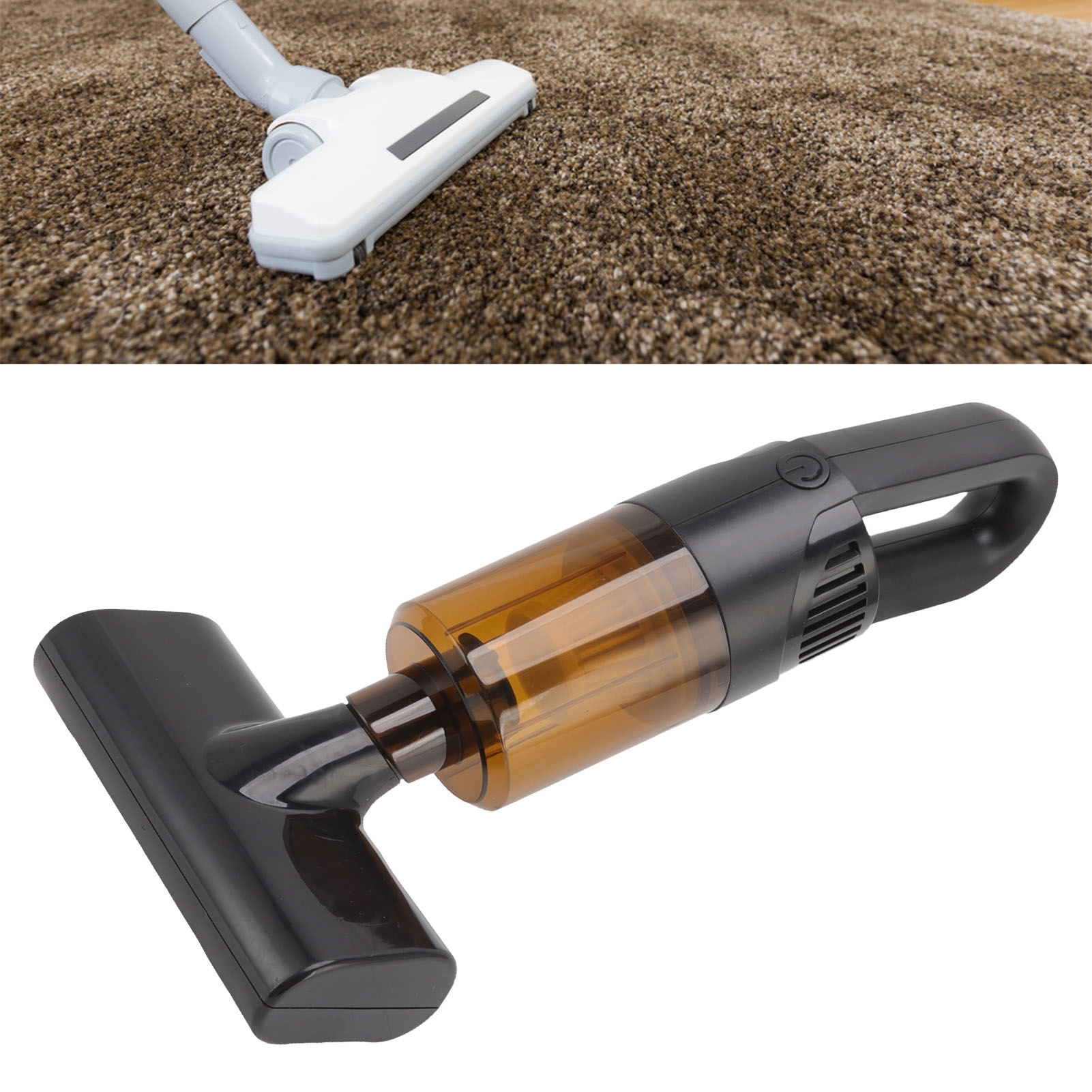 Kabelloser Milben-staubsauger, Handstaubsauger, Mehrzweck-staubsauger Für Auto Und Haushalt, Usb-aufladbar, Schwarz.