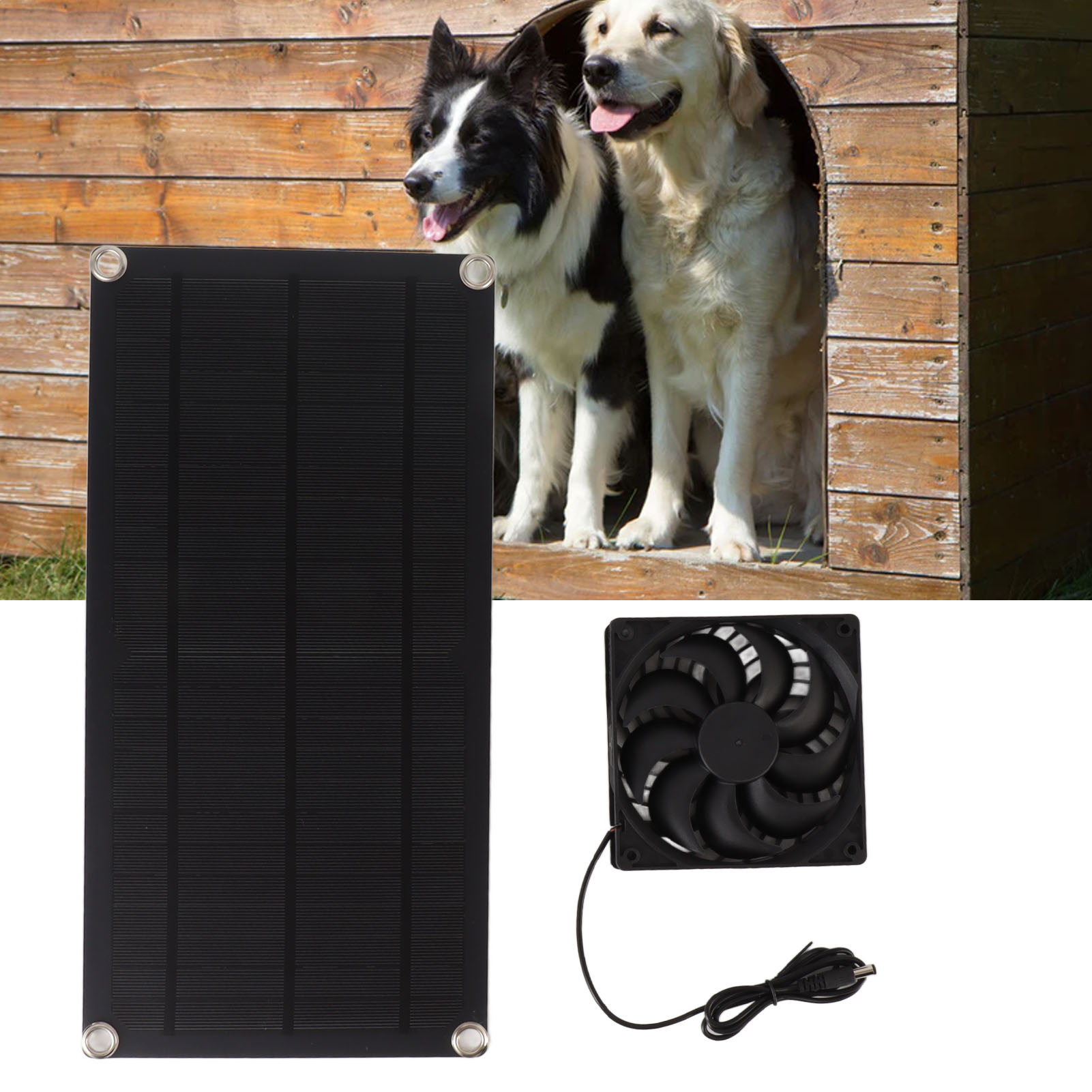10w 18v Monokristalliner Solarventilator, Luftabsaugung Für Haustiere, Umweltfreundliches Belüftungssystem, Tragbarer Außenventilator