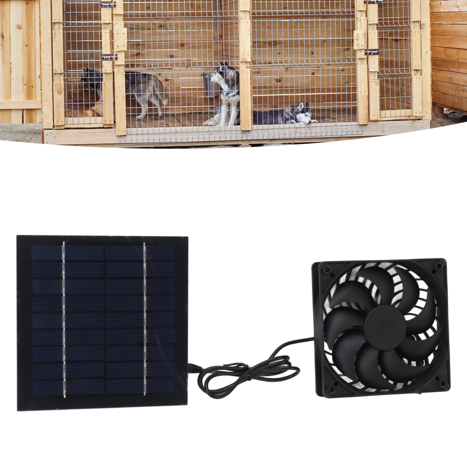 10-w-solarventilator-set, Solarventilator, Kleiner Abluftventilator Für Gewächshaus Oder Hundehütte, Solar-abluftventilator