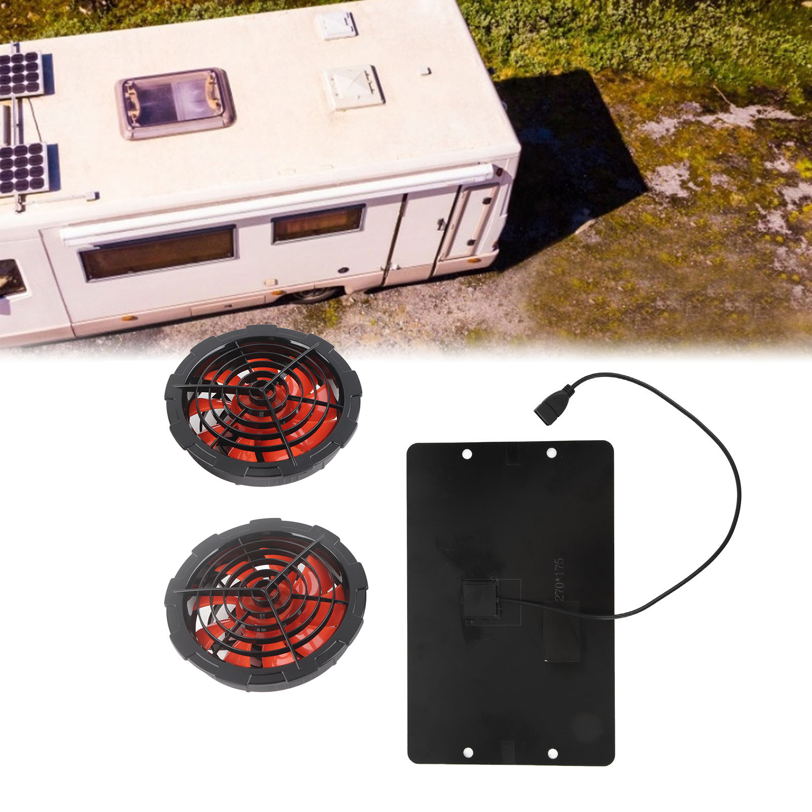 10-w-solarventilator Für Den Außenbereich, Gartenhaus, Hühnerstall, Gewächshaus, Luftzufuhr/-abfuhr, Kabelschalter