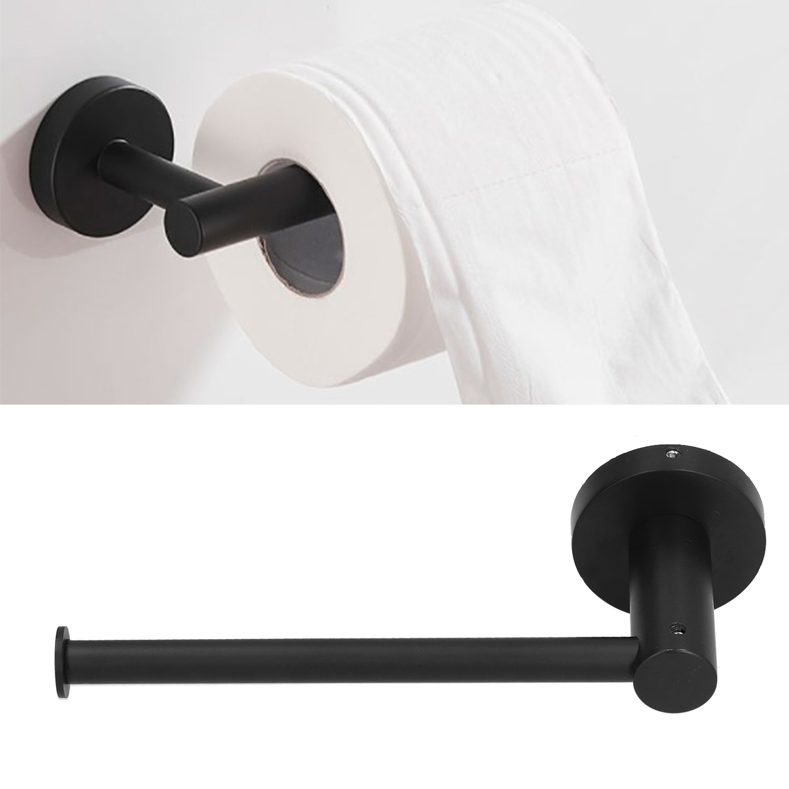 Handtuchhalter Aus Edelstahl, Küchen- Und Badezimmeraccessoires, Toilettenpapierhalter, Amerikanischer Schwarzer Toilettenpapierspender