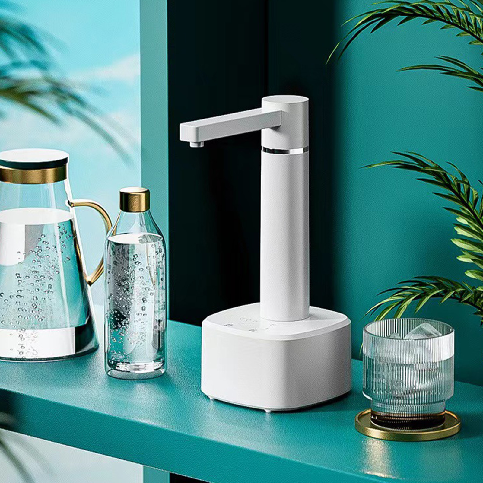 Intelligente, Mehrstufige, Verstellbare Und Drehbare Wasserpumpe, Usb-ladefunktion, Multifunktionaler Tisch-mineralwasserspender, Weiß.
