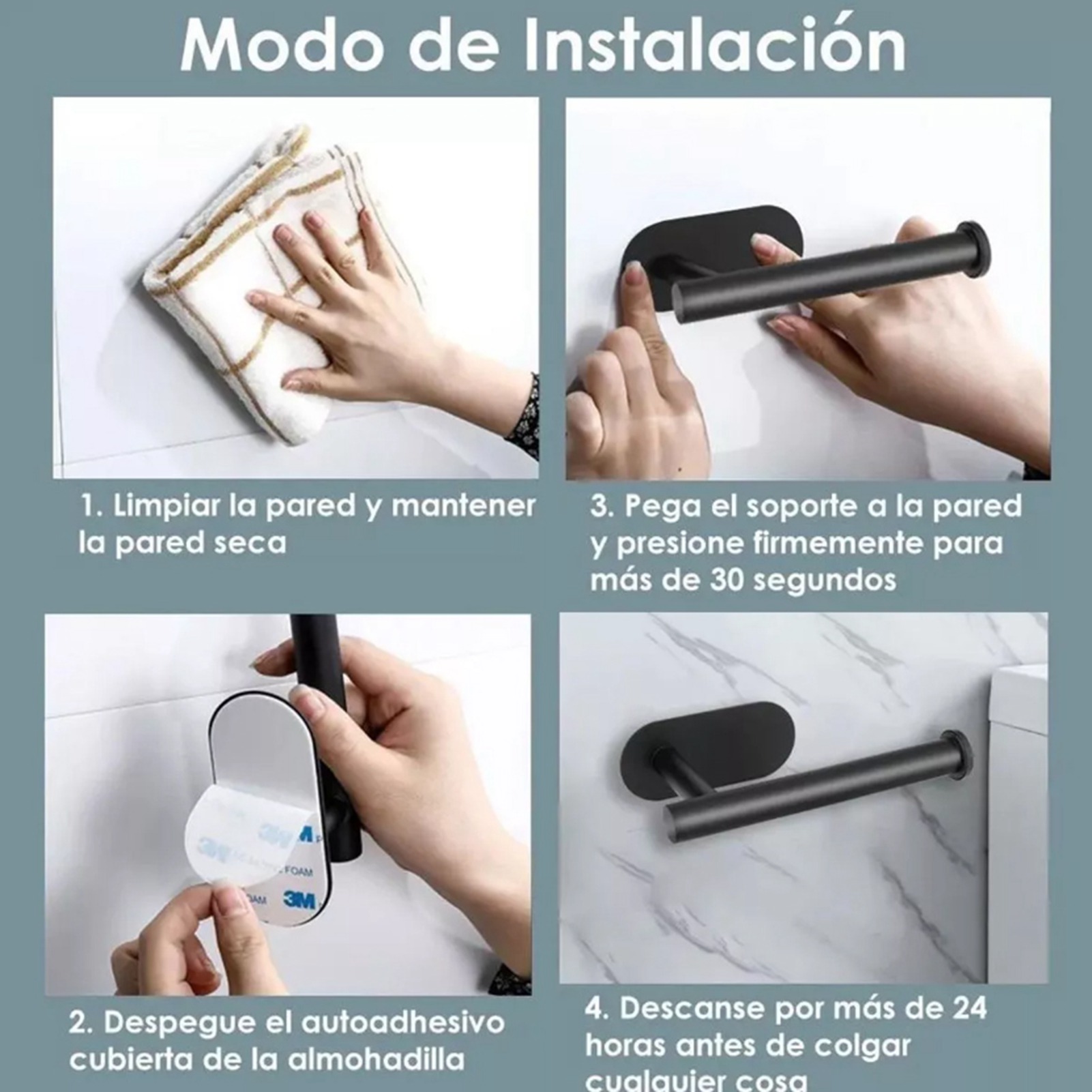 5er-set Toilettenpapierhalter Aus Edelstahl 304 – Bohrfreie Montage, Klebehaken, Wandhalterung Für Badezimmer, Badezimmeraccessoires